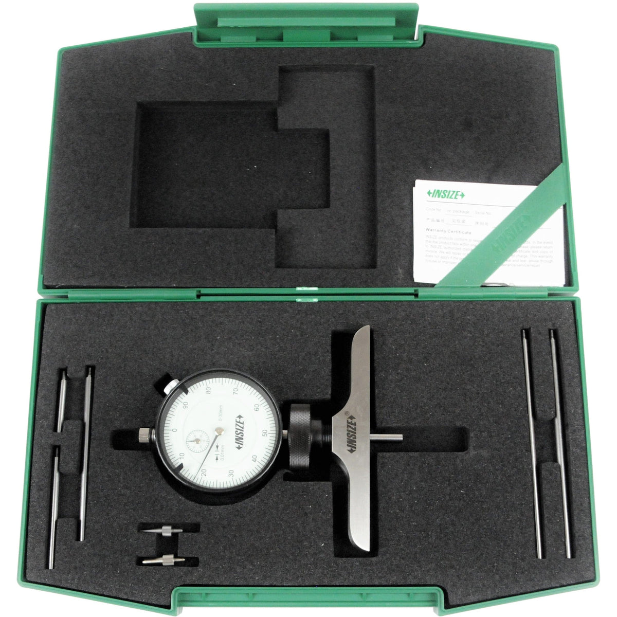 INSIZE Measuring Equipment Insize Dial Depth Gauge 0-300mm x 0.01mm Range Series 2342-202