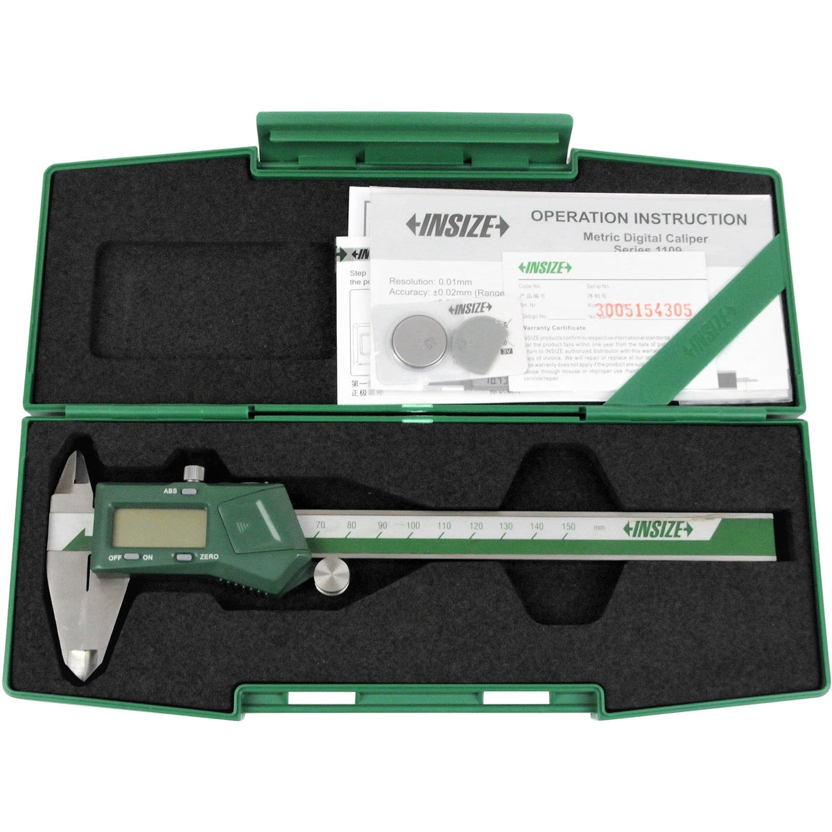INSIZE Measuring Equipment Insize Digital Caliper 0-150mm Range Series 1109-150