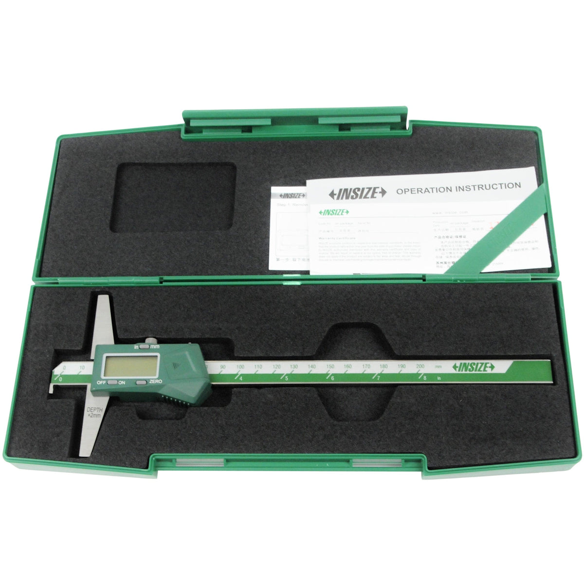 INSIZE Measuring Equipment Insize Digital Hook Depth Gauge 0-200mm / 0-8" Range Series 1142-200A