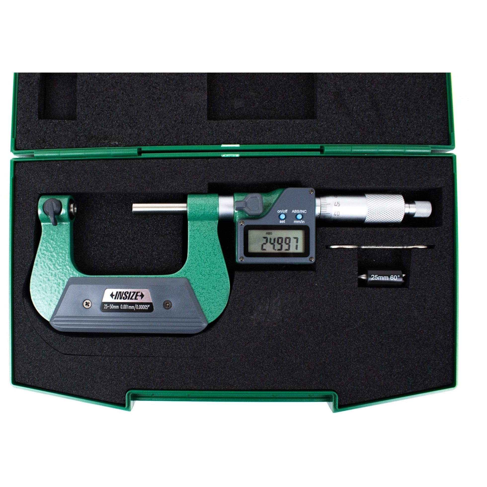 Insize Digital Screw Thread Micrometer 25-50mm Range Series