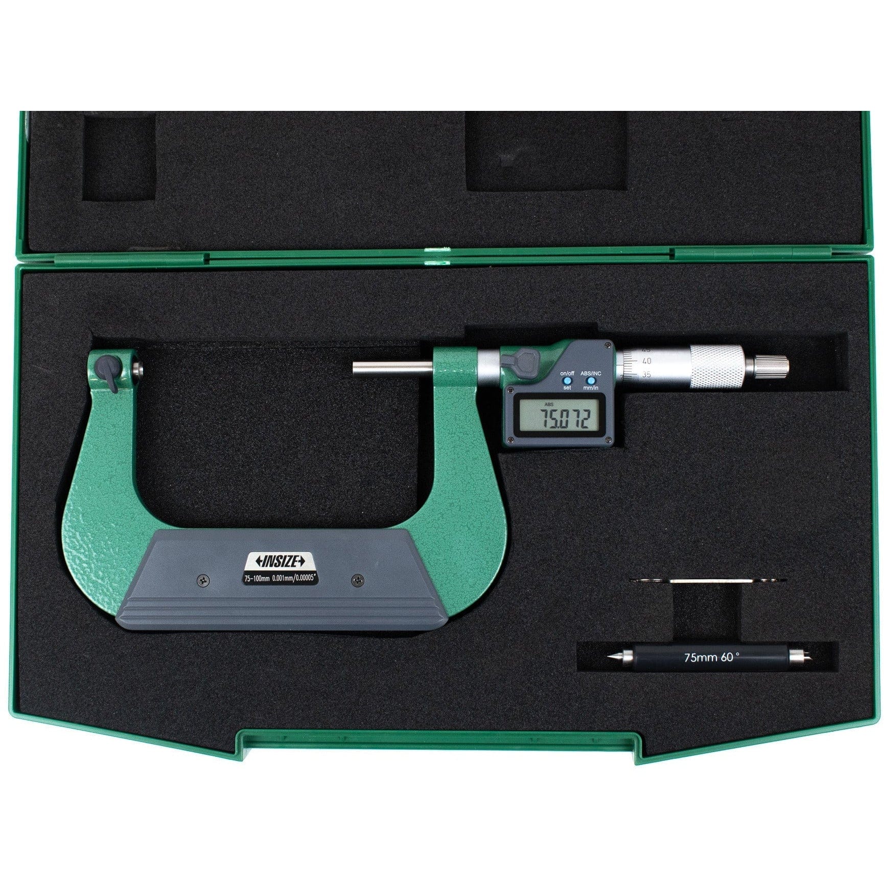 INSIZE Measuring Equipment Insize Digital Screw Thread Micrometer 75-100mm Range Series 3581-100A