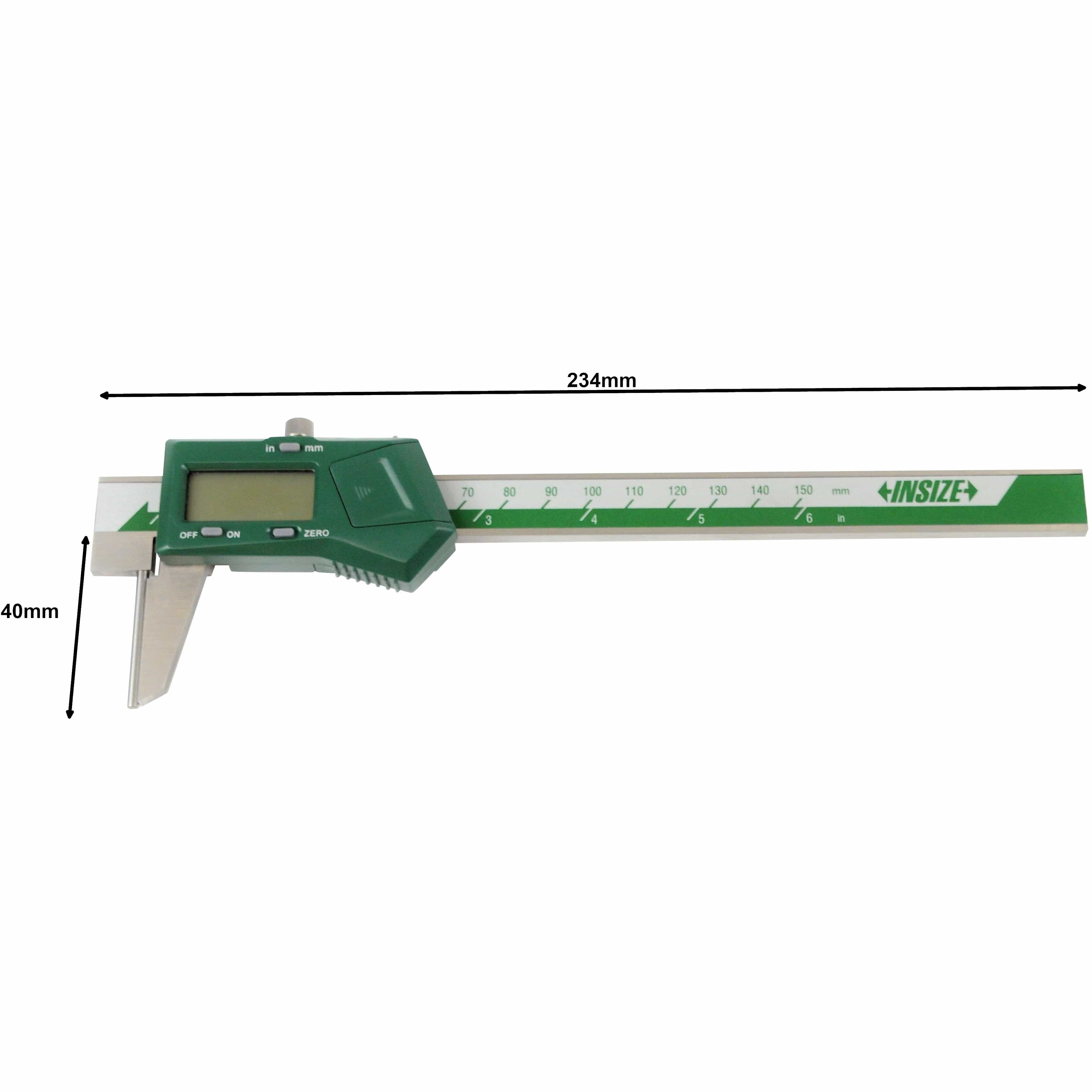 INSIZE Measuring Equipment Insize Digital Tube Thickness Caliper 0-150mm/0-6" Range Series 1161-150A