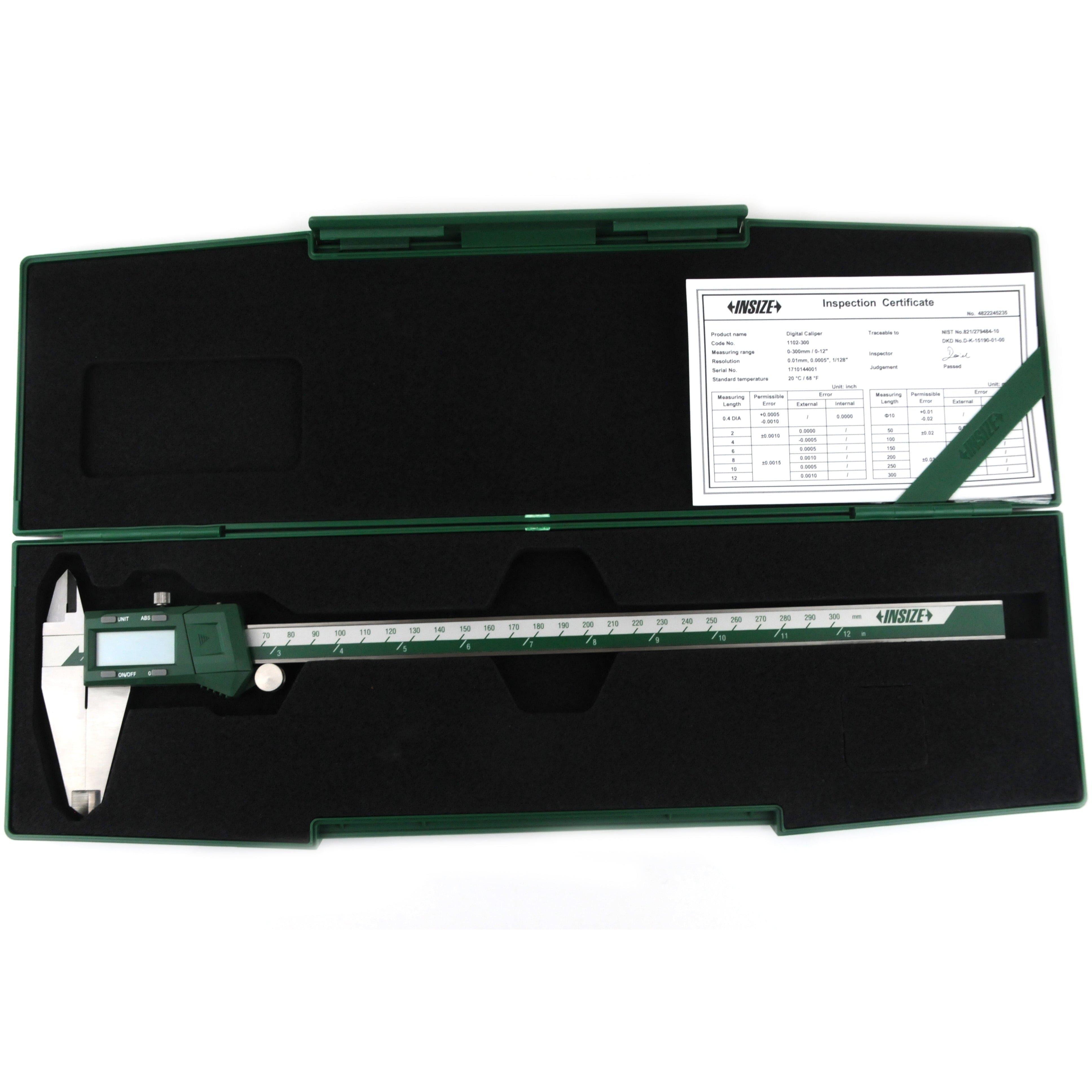 INSIZE Measuring Equipment INSIZE Fractional Digital Caliper  0-300mm / 0-12" Range Series 1102-300