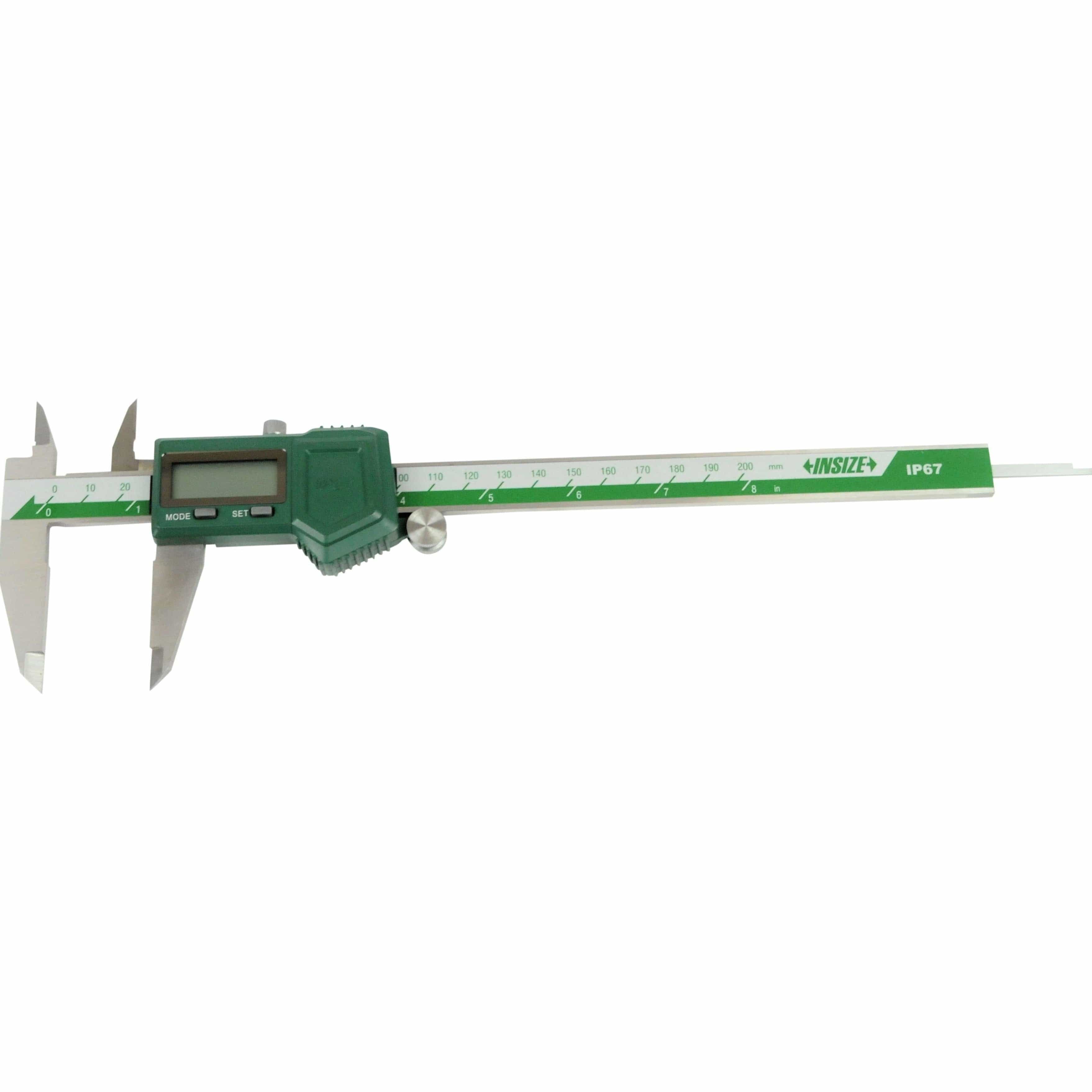 INSIZE Measuring Equipment Insize IP57 Digital Caliper 0-200mm/0-8" Range Series 1118-200B