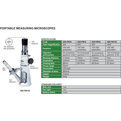 INSIZE Measuring Equipment INSIZE ISM-PM100 Portable Measuring Microscope – Precision at Your Fingertips