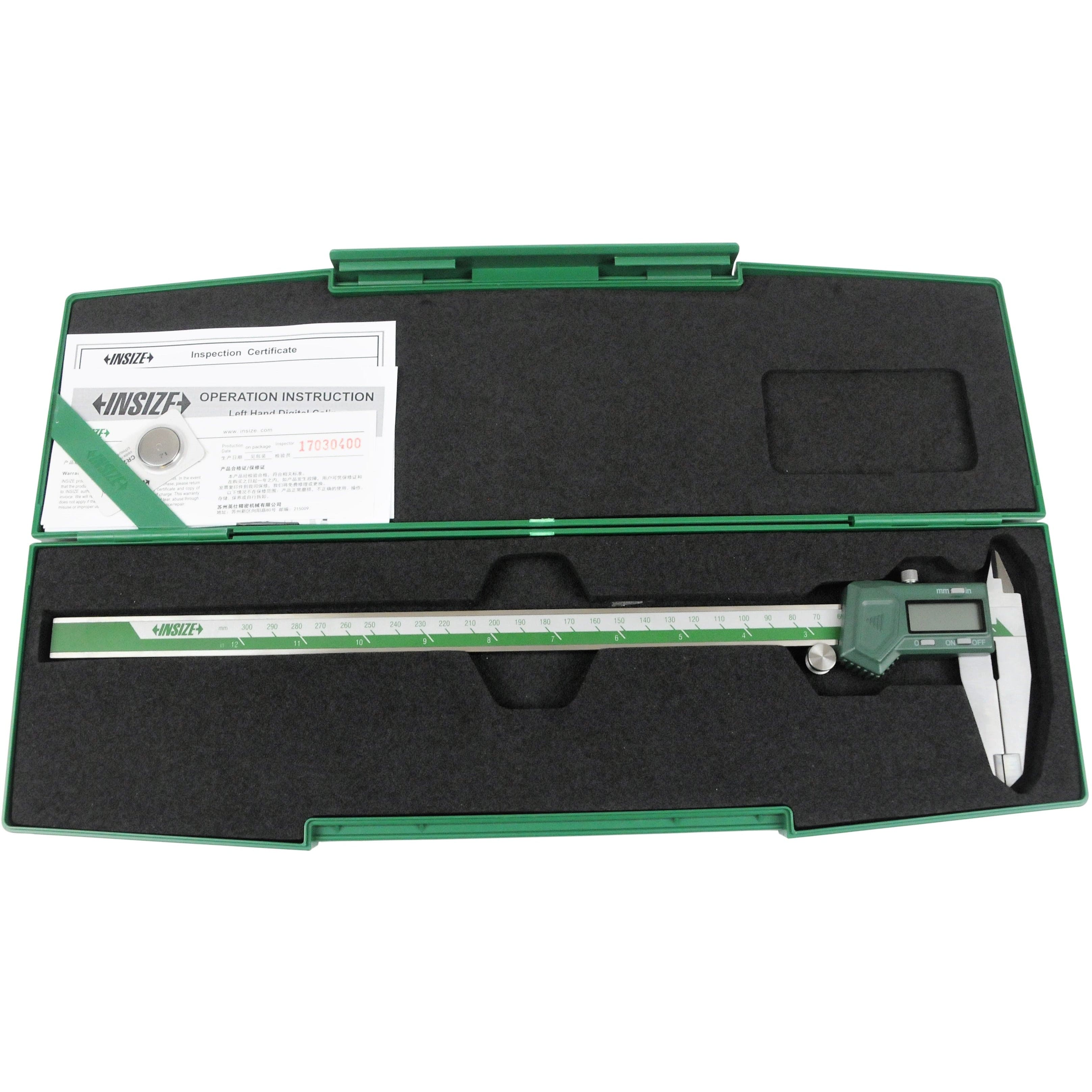 INSIZE Measuring Equipment Insize Left Hand Digital Caliper 0-300mm/0-12" Range Series 1130-300