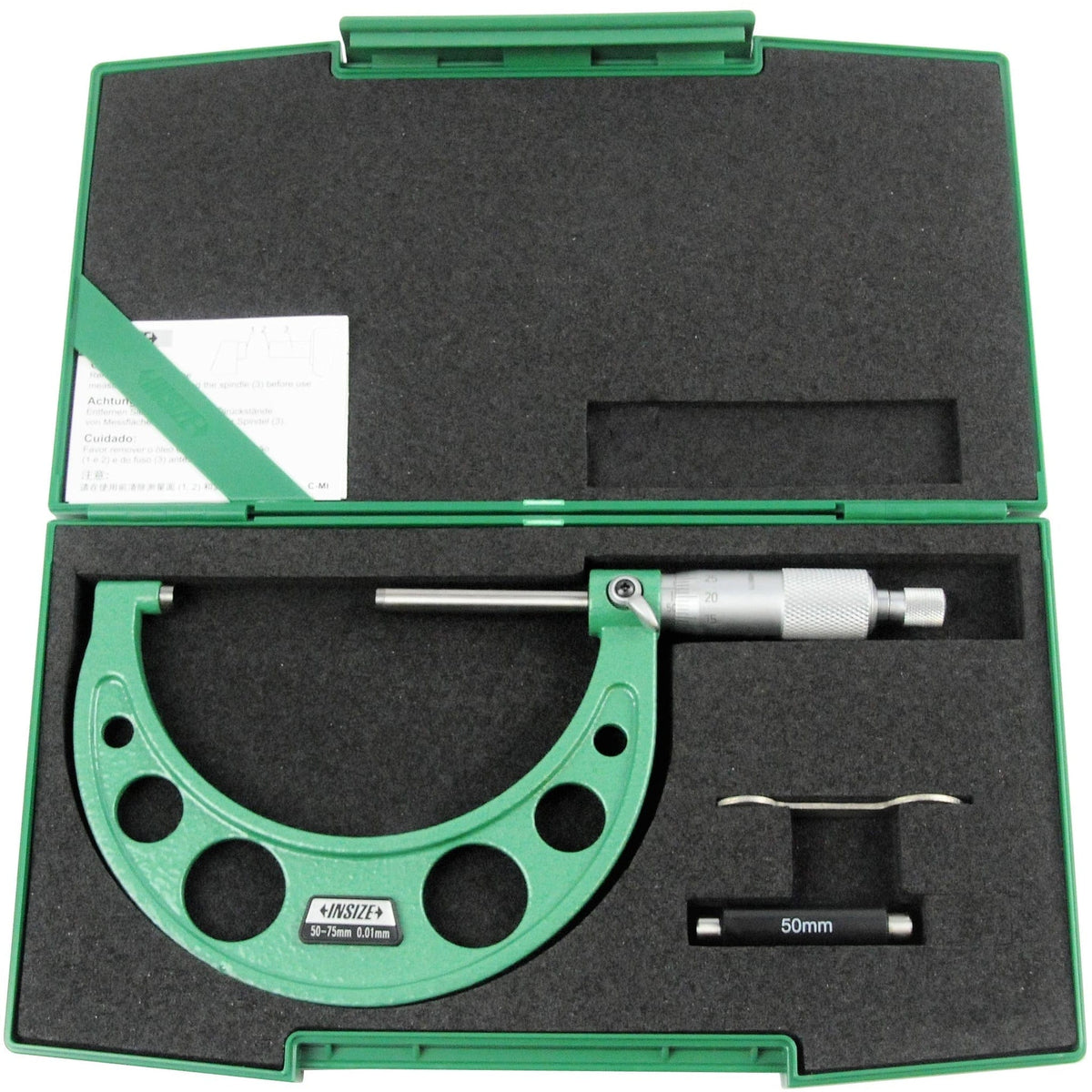 INSIZE Measuring Equipment Insize Long Spindle Outside Micrometer 50-75mm Range Series 3209-75