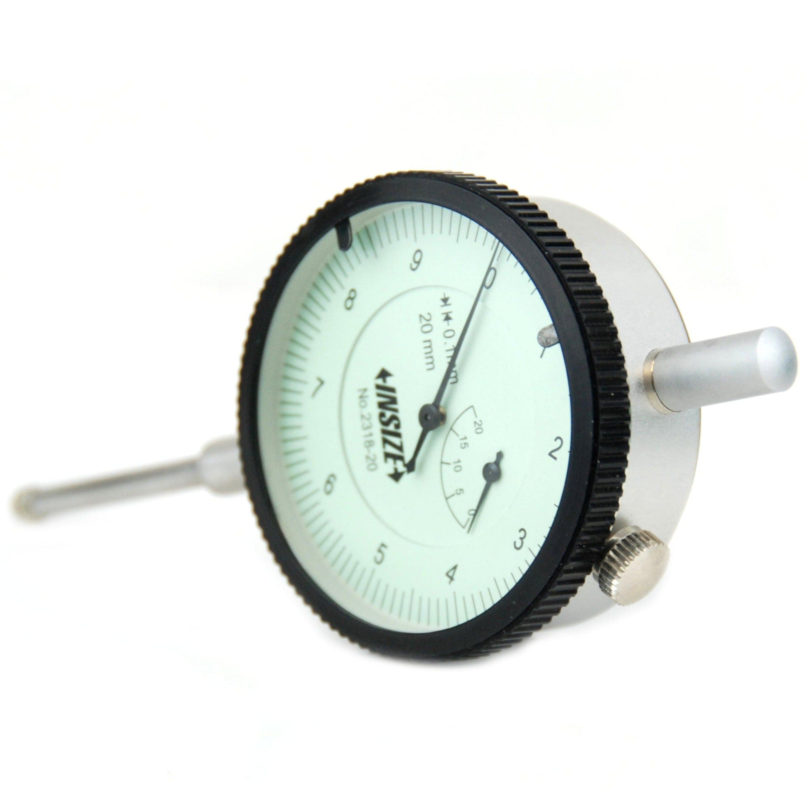 INSIZE Measuring Equipment Insize Lug Back Dial Indicator 20mm Range Series 2318-20