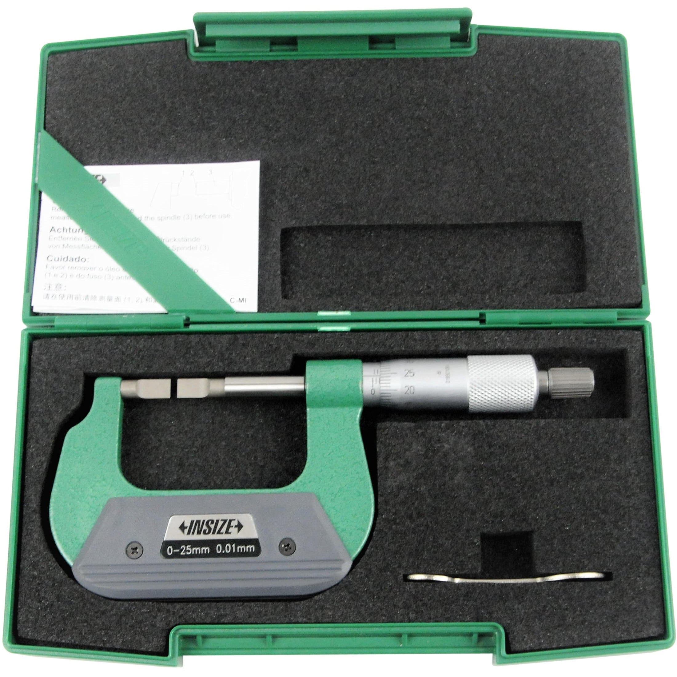 INSIZE Measuring Equipment Insize Metric Outside Blade Micrometer 0-25mm Range Series 3232-25A