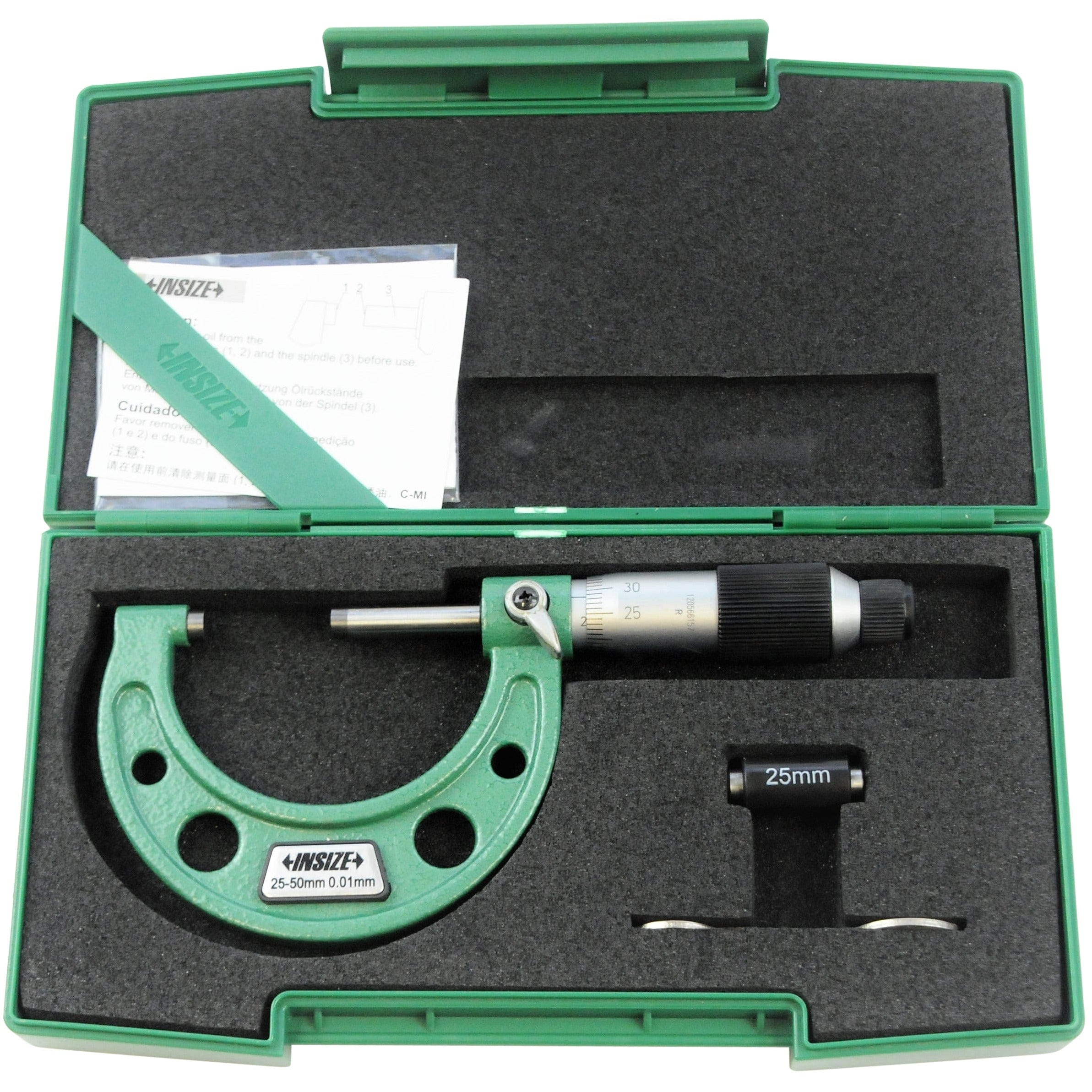 INSIZE Measuring Equipment Insize Metric Outside Micrometer 25-50mm Range Series 3203-50FA