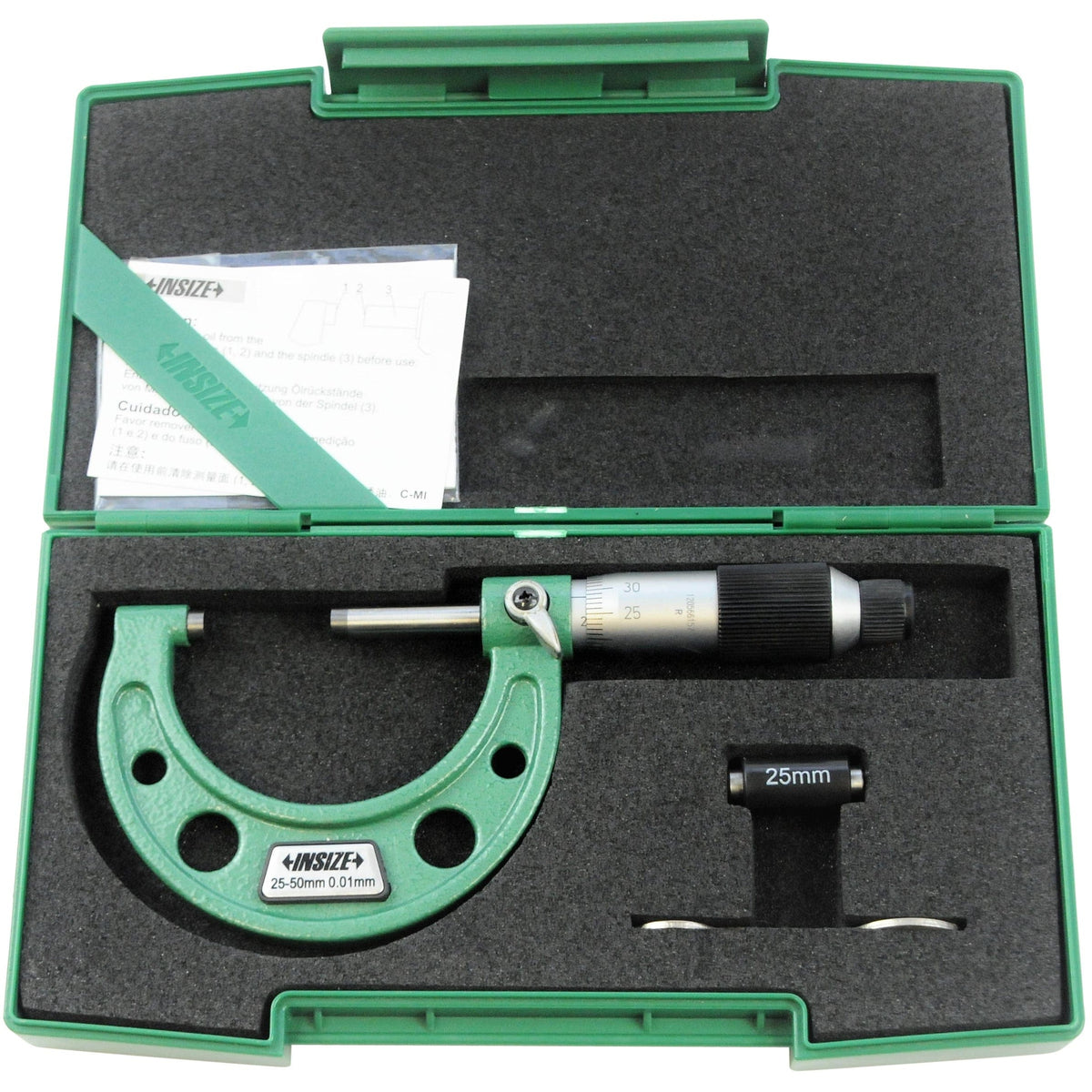INSIZE Measuring Equipment Insize Metric Outside Micrometer 25-50mm Range Series 3203-50FA