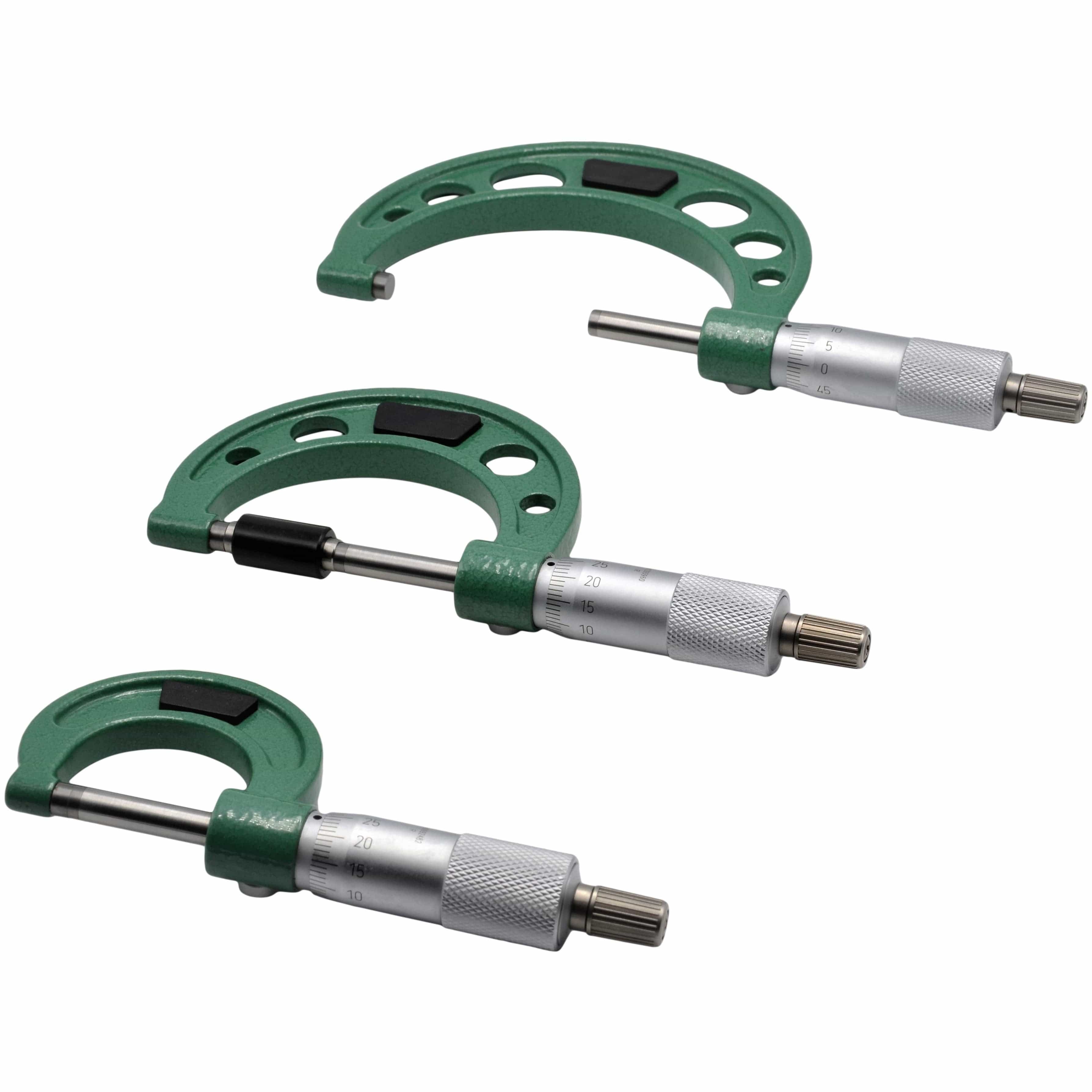 INSIZE Measuring Equipment Insize Metric Outside Micrometer 3 Piece Set 0-75mm Range Series 3203-753A