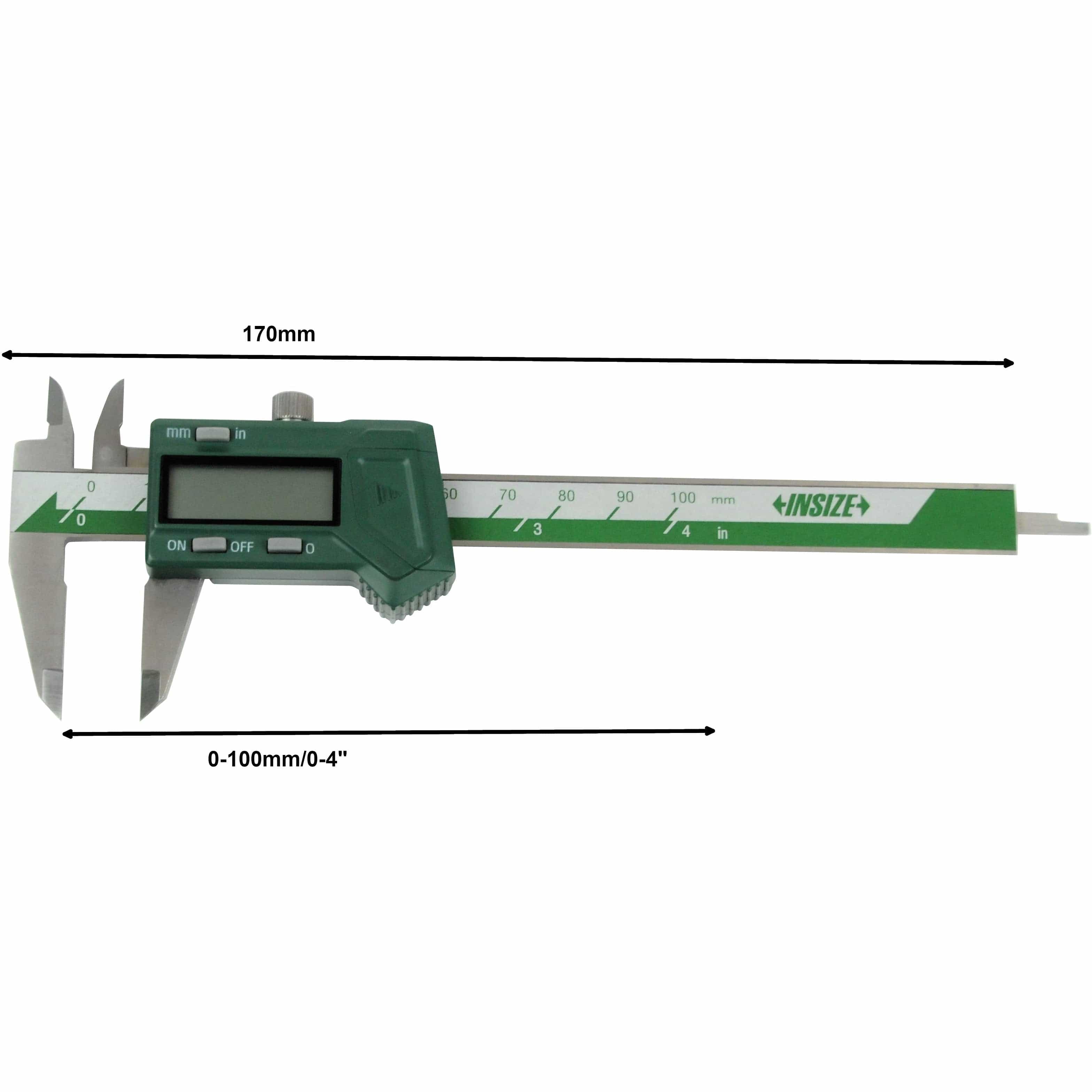 INSIZE Measuring Equipment Insize Mini Digital Caliper 0-100mm/0-4" Range Series 1111-100A