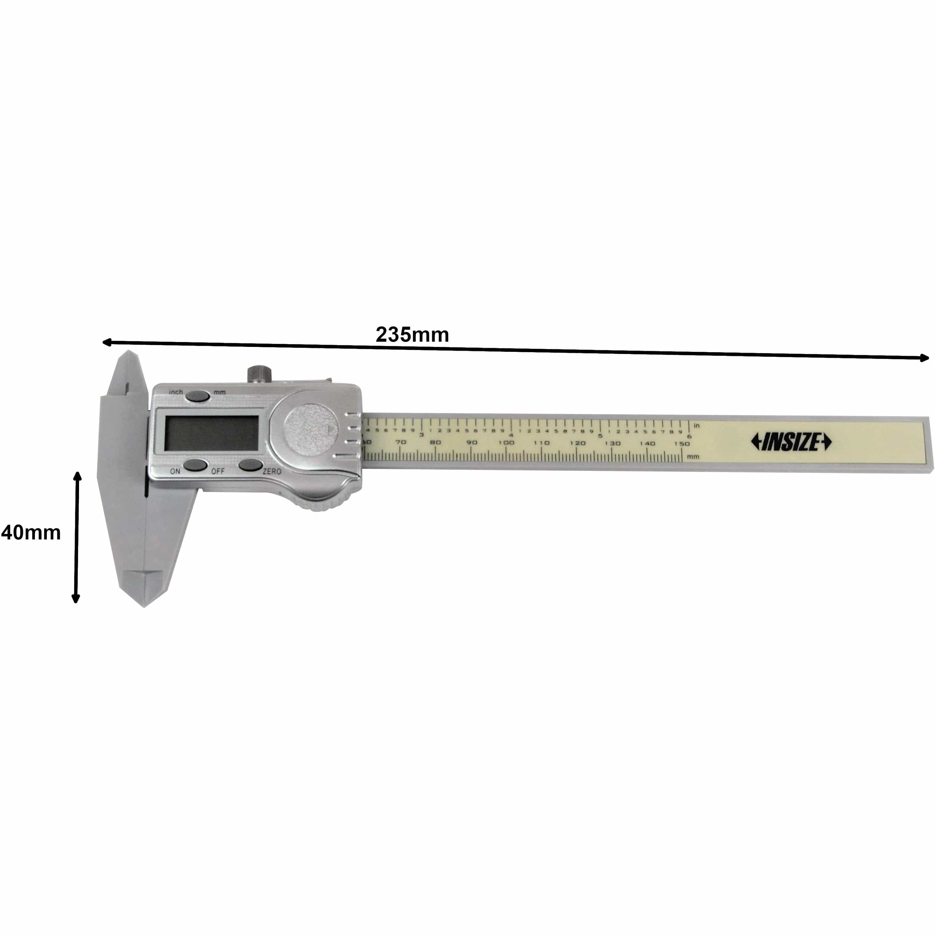 INSIZE Measuring Equipment Insize Plastic Digital Caliper 0-150mm/0-6" Range Series 1139-150