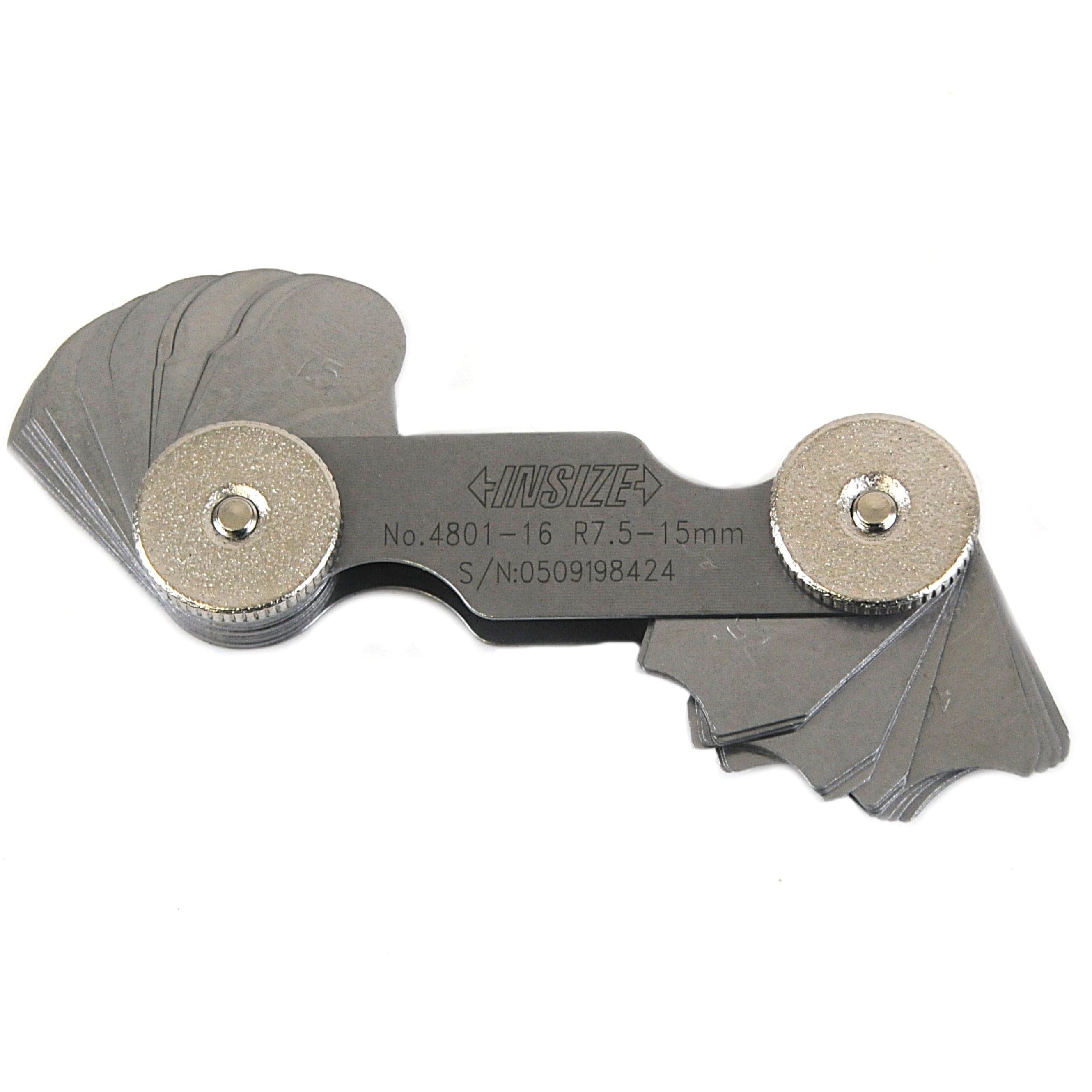 INSIZE Measuring Equipment Insize Radius Gauge Set 7.5-15mm Range Series 4801-16