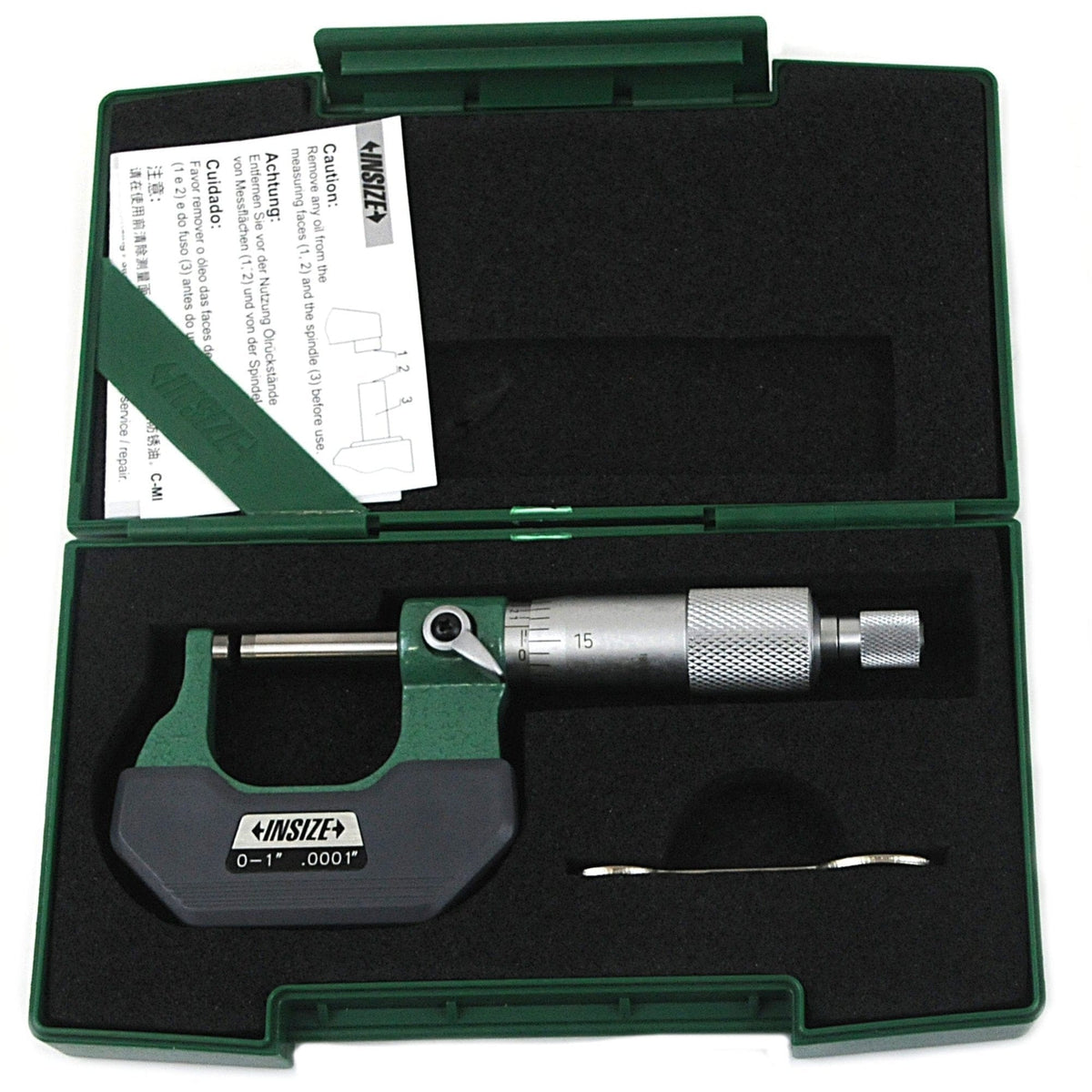 INSIZE Measuring Equipment Insize Spherical Anvil Tube Micrometer 0-1" Type A Series 3260-1