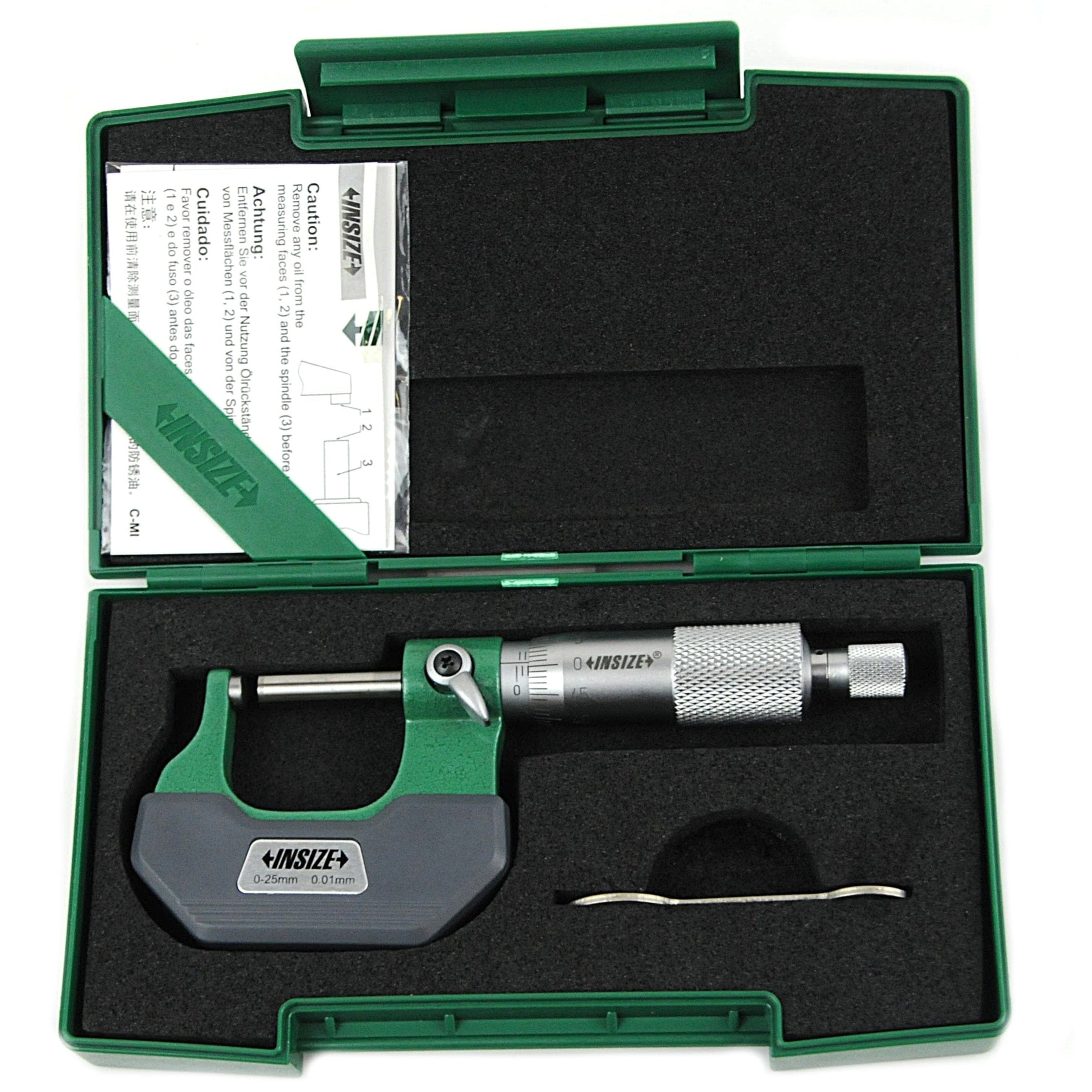 INSIZE Measuring Equipment Insize Spherical Anvil Tube Micrometer 0-25mm Type A Series 3260-25A