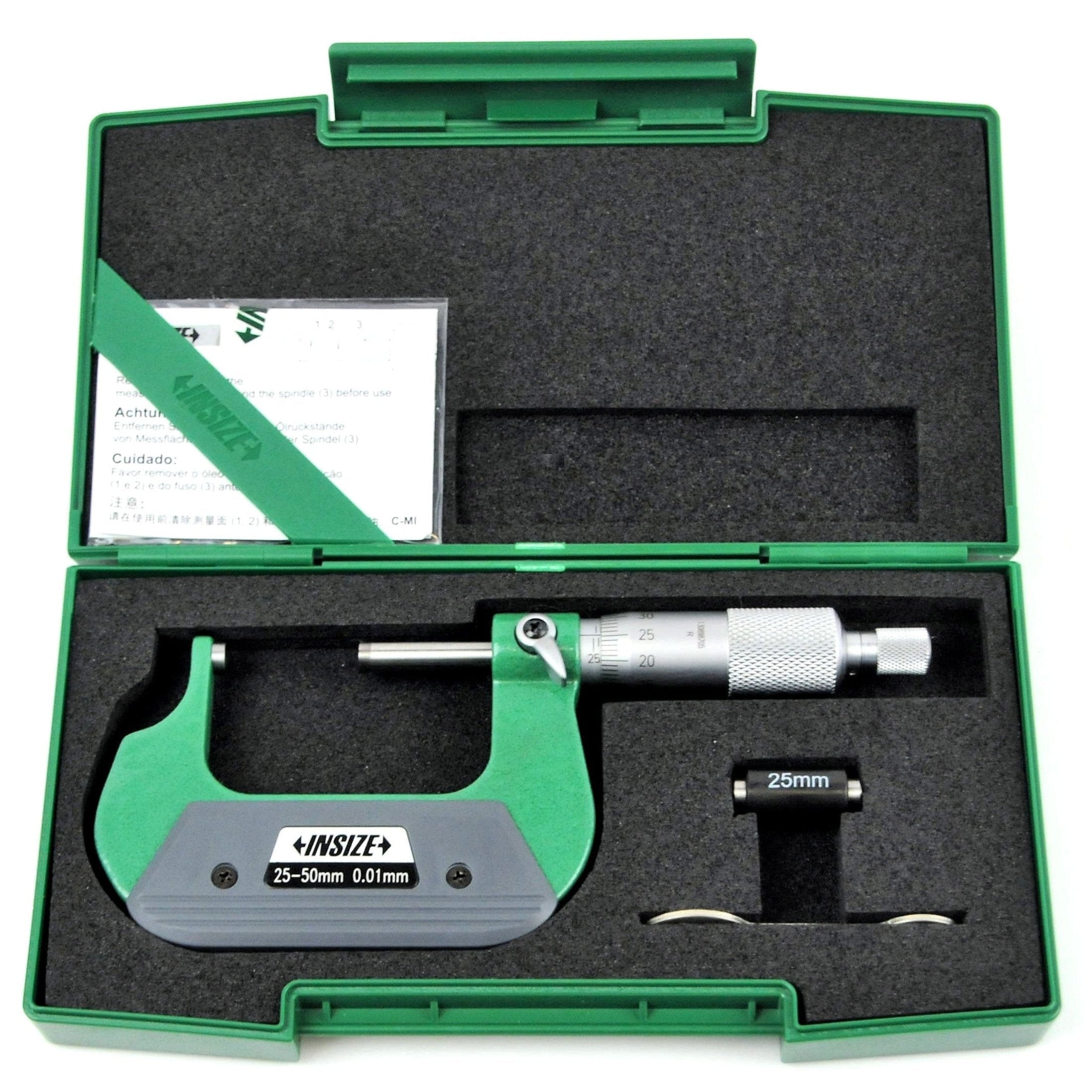 INSIZE Measuring Equipment Insize Spherical Anvil Tube Micrometer 25-50mm Type A Series 3260-50A
