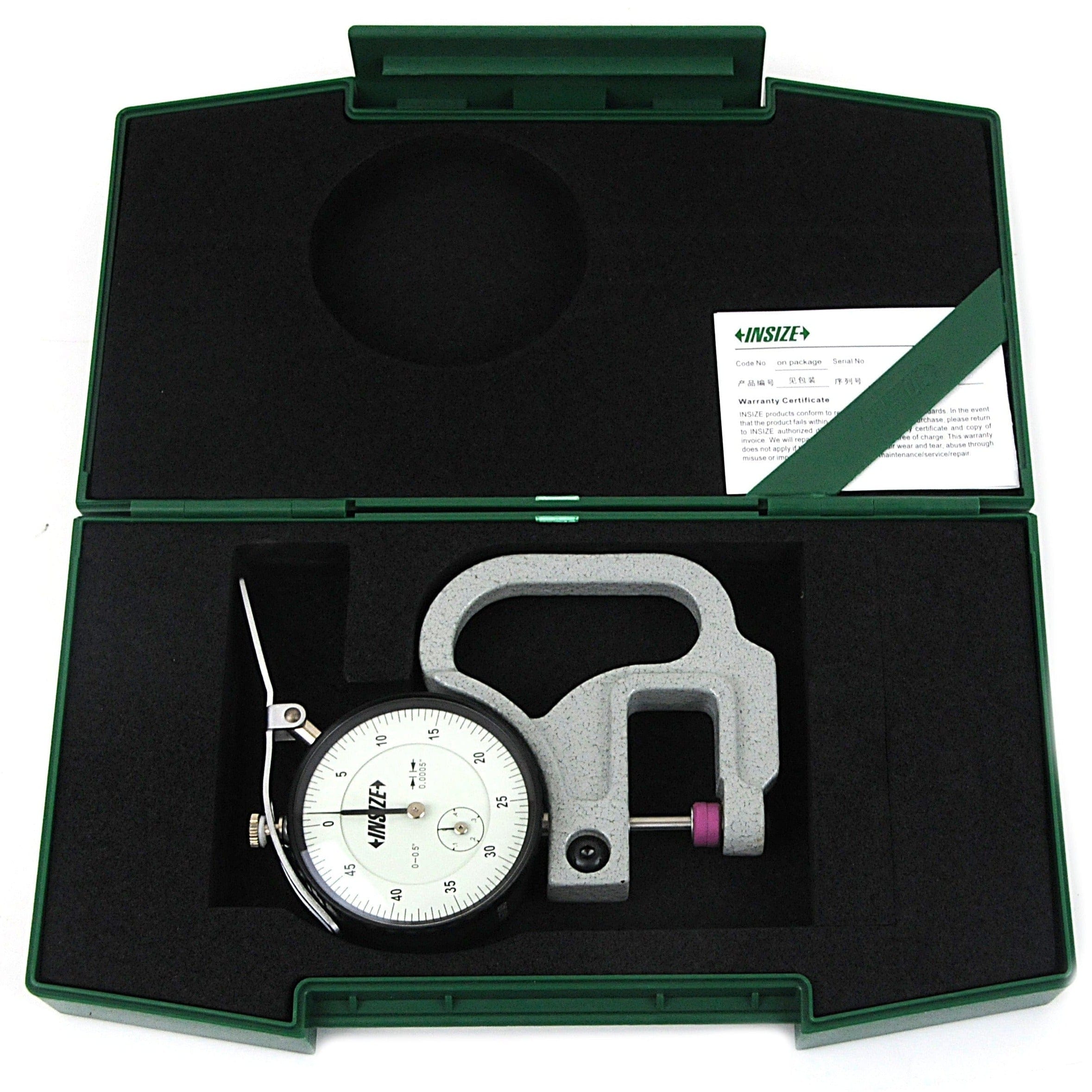 INSIZE Measuring Equipment Insize Thickness Gauge 0-0.5" x 0.0005" Range Series 2364-055