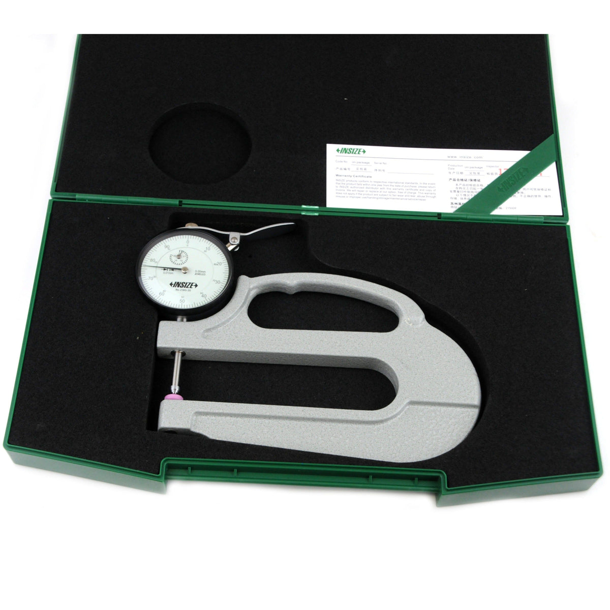 INSIZE Measuring Equipment Insize Thickness Gauge 0-20mm x 0.01mm Range Series 2365-20B