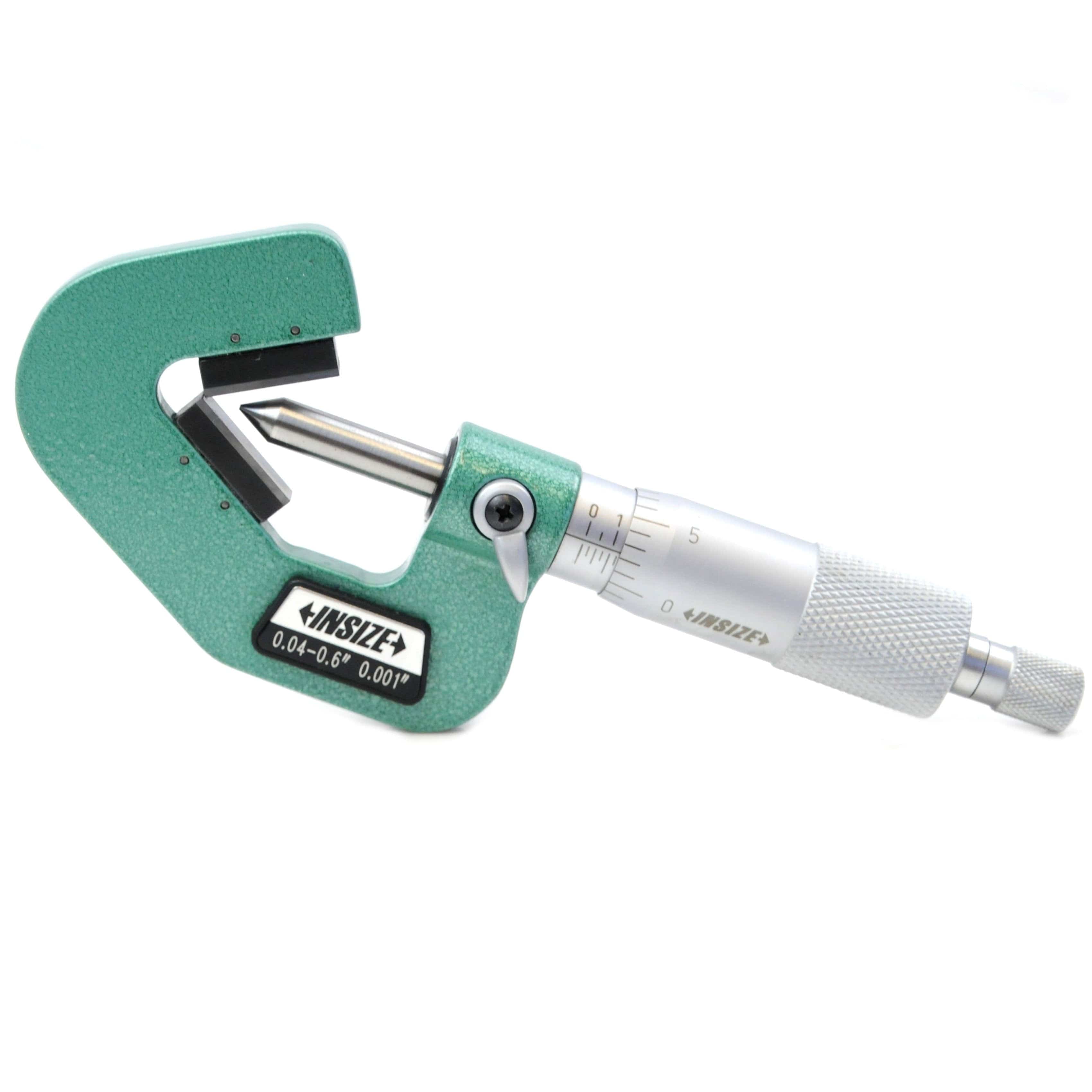 INSIZE Measuring Equipment Insize V Shape Anvil Micrometer 0.04-0.6" Range Series 3290-063