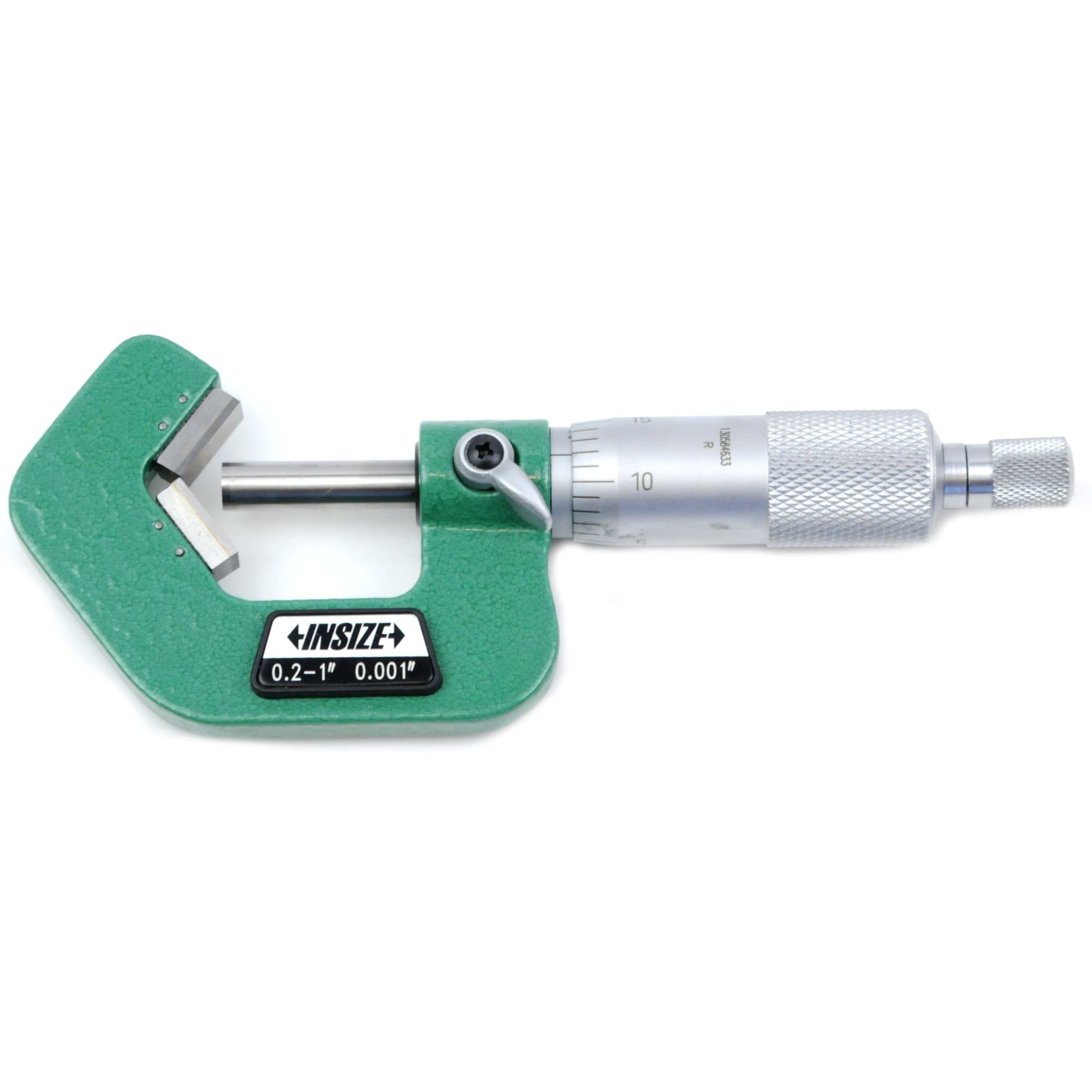 INSIZE Measuring Equipment Insize V Shape Anvil Micrometer 0.2-1" Range Series 3290-105