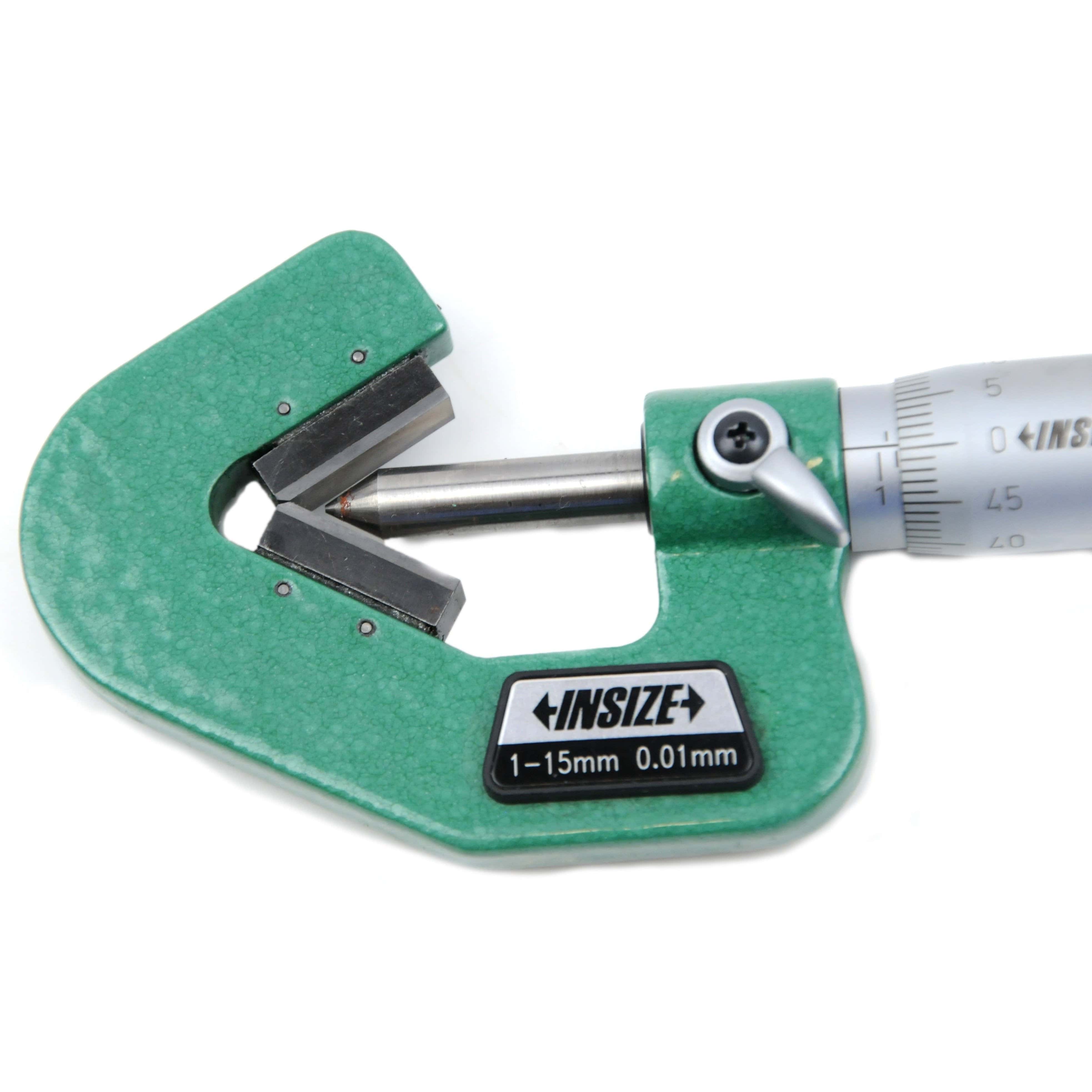 INSIZE Measuring Equipment Insize V Shape Anvil Micrometer 1-15mm Range Series 3290-153A