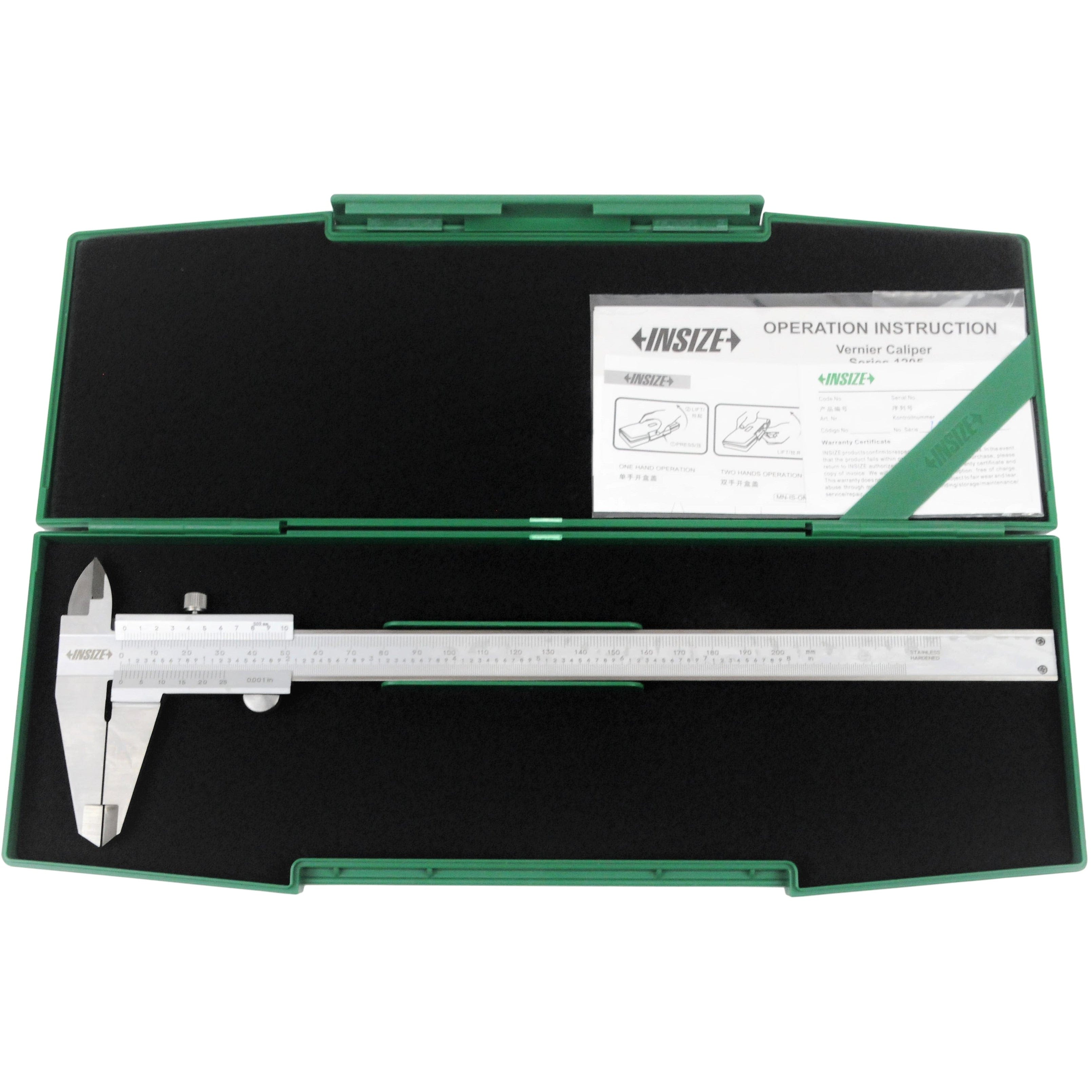 INSIZE Measuring Equipment Insize Vernier Caliper 0-200mm/0-8" Range Series 1205-2002E