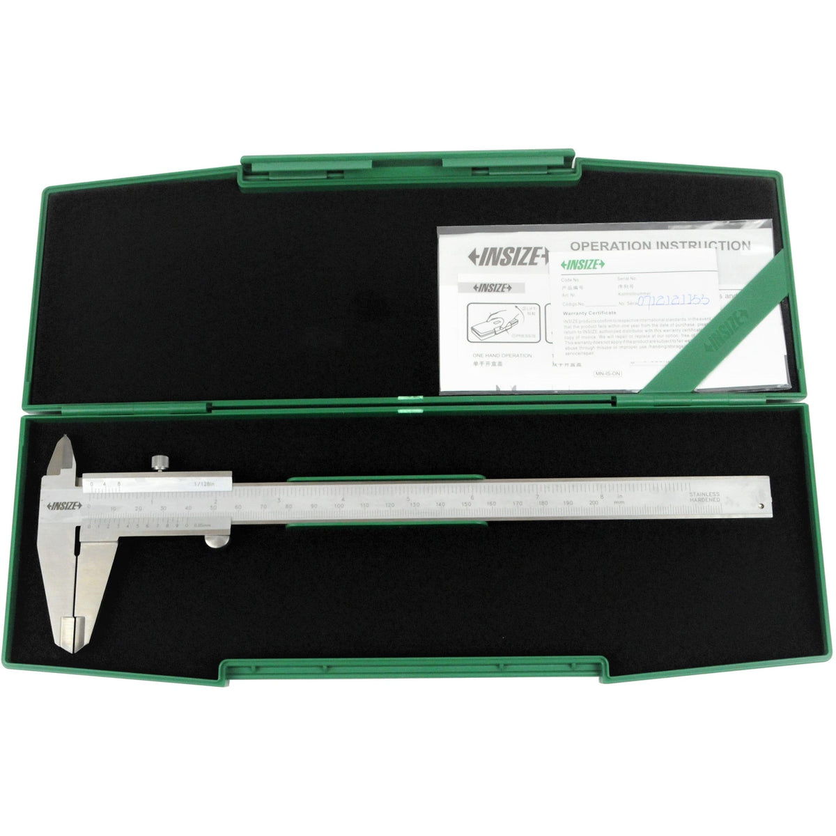INSIZE Measuring Equipment Insize Vernier Caliper 0-200mm/0-8" Range Series 1205-200S