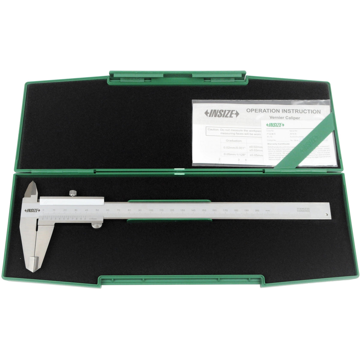 INSIZE Measuring Equipment Insize Vernier Caliper 0-200mm Range Series 1205-2003S