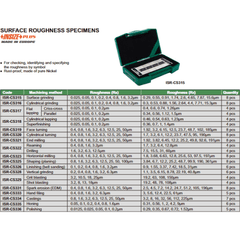 INSIZE Measuring Equipment SURFACE ROUGHNESS SPECIMEN - ISR-CS319