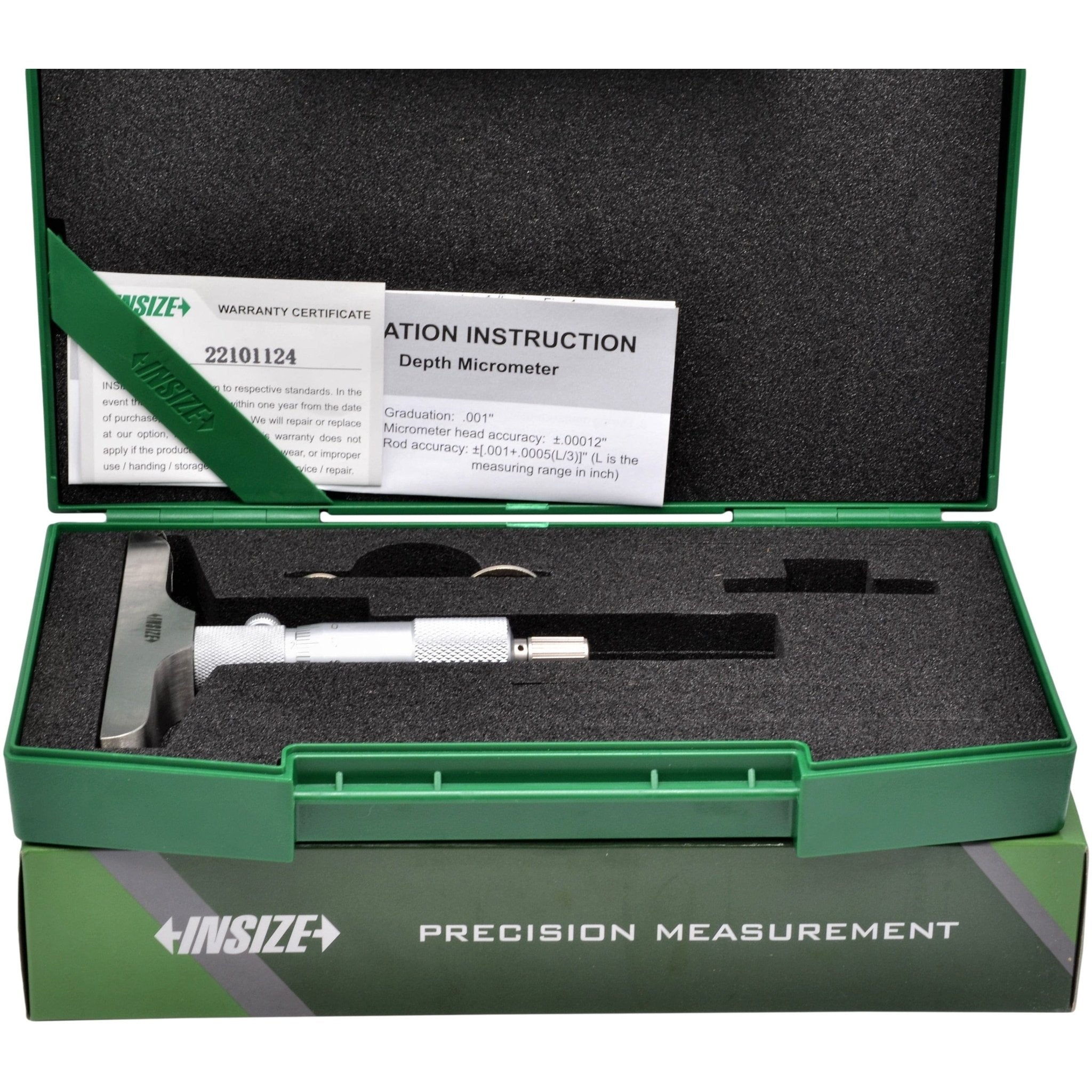 Insize Metric Depth Micrometer 0-25MM Range Series 3240-25 - Twin Eagle Imports