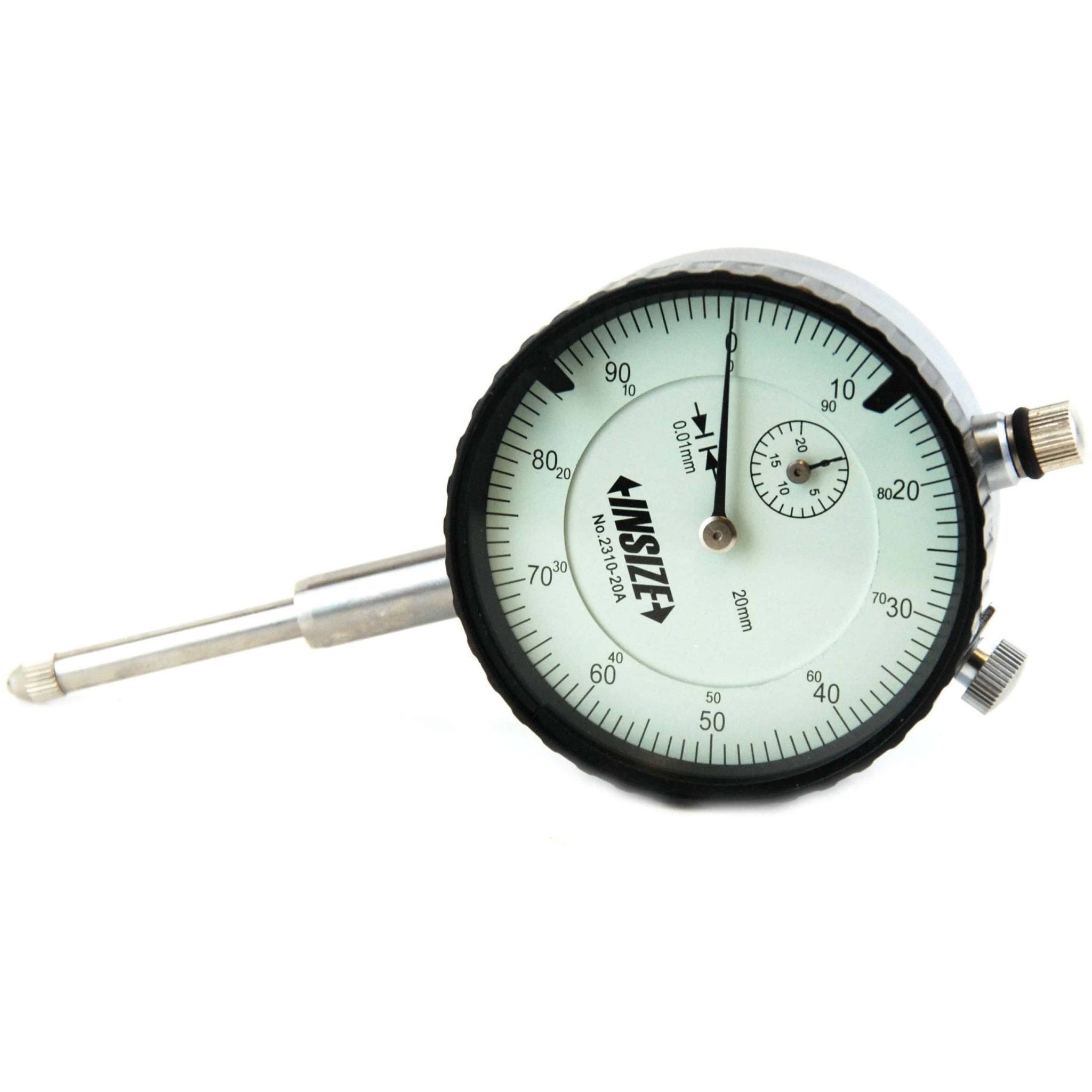 Insize Metric Long Stroke Dial Indicator 20mm Range Series 2310-20A - Twin Eagle Imports