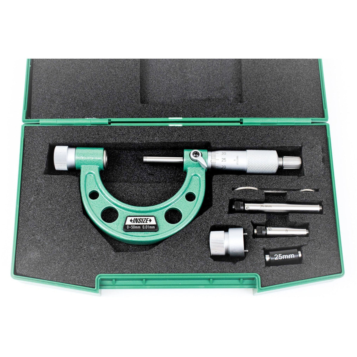Insize Metric Outside Micrometer 0-50mm Range Series 3206-50A - Twin Eagle Imports