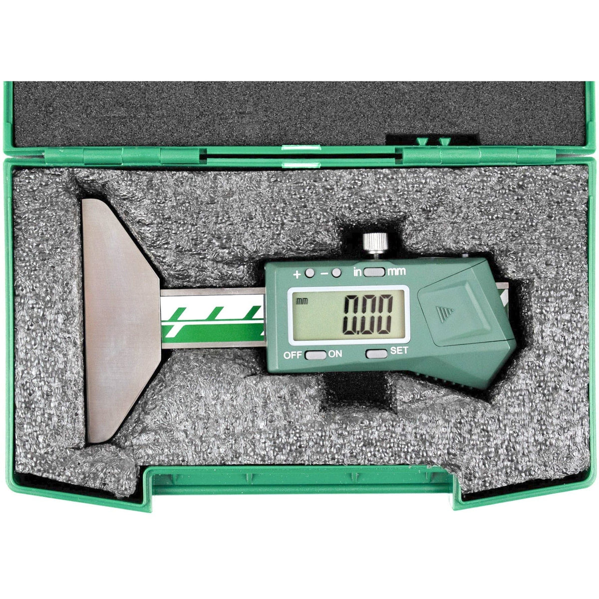 Insize Mini Digital Depth Gauge W/ Round Bar 114mm Range Series 1140-25 - Twin Eagle Imports