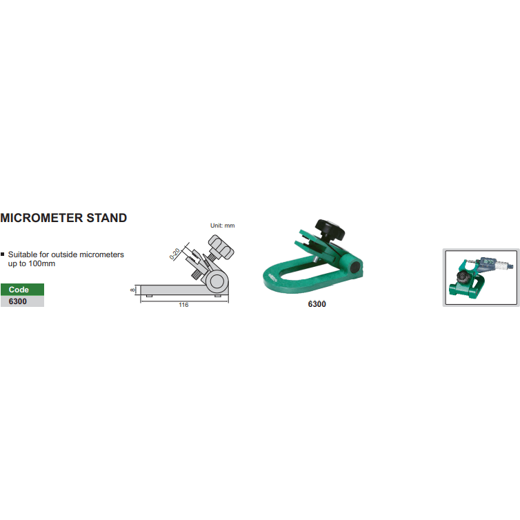 Insize Outside Micrometer Stand Series 6300 - Twin Eagle Imports