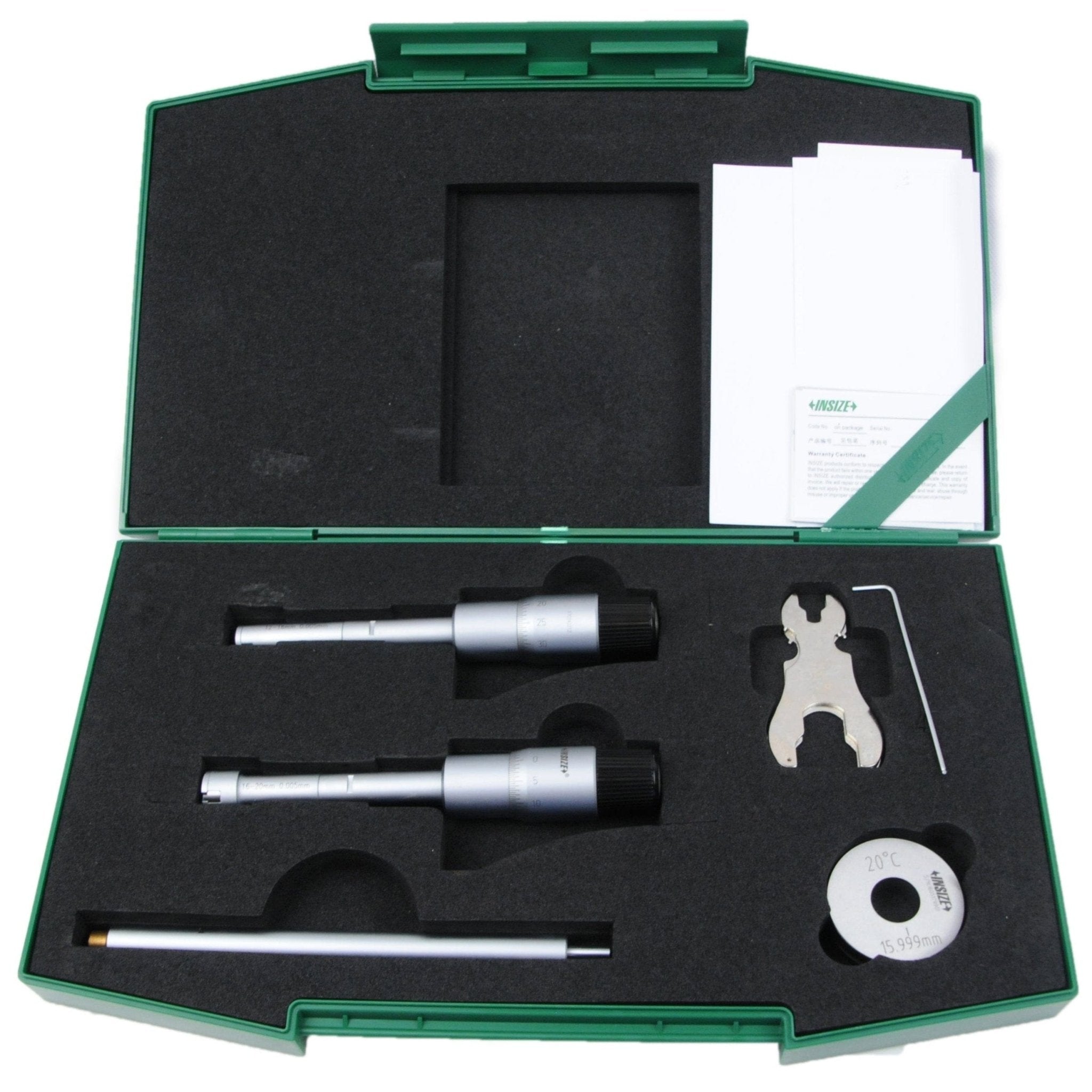 Insize Three Point Internal Micrometer Set 12-20mm Range Series 3227-202 - Twin Eagle Imports