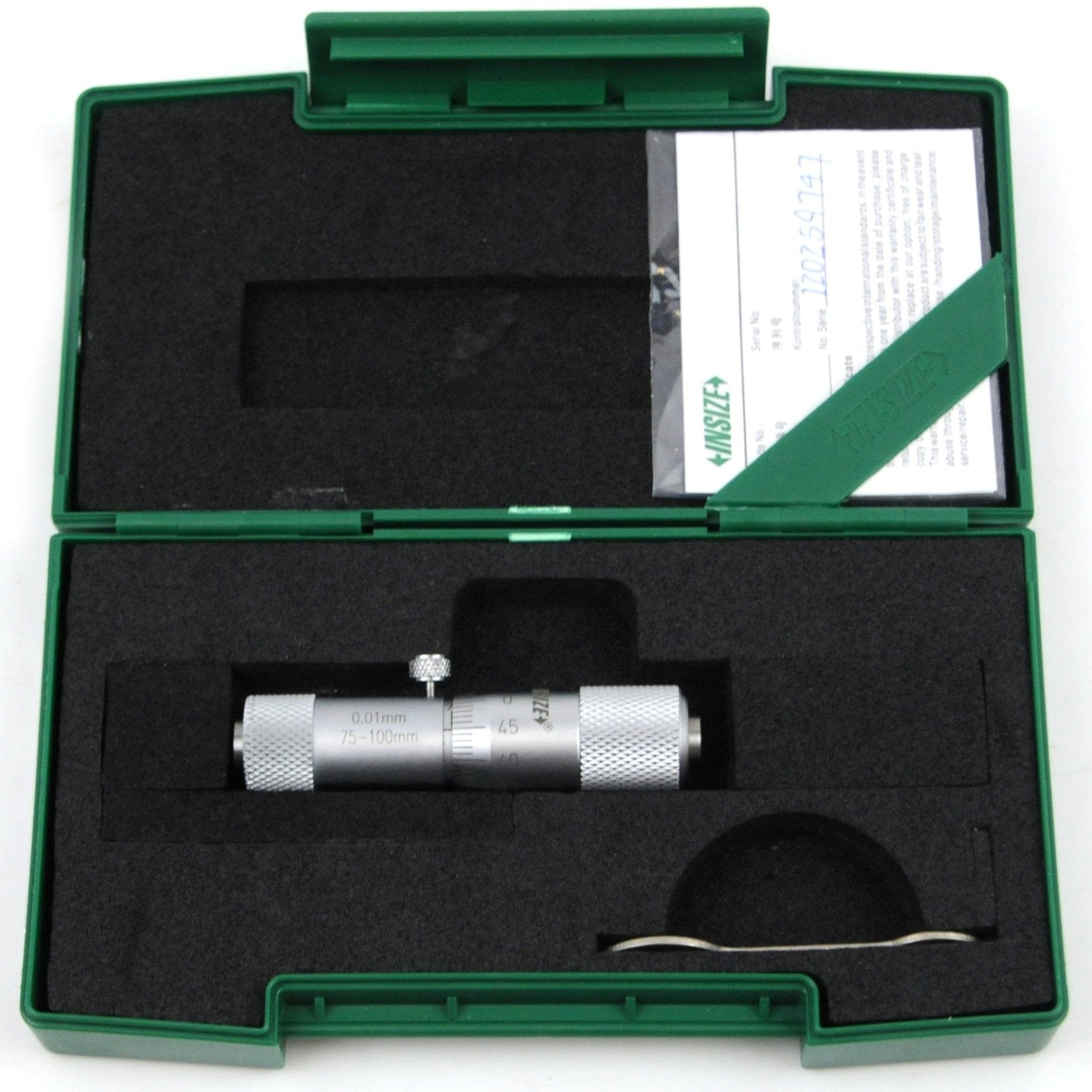 Insize Tubular Inside Micrometer 75-100mm Range Series 3229-100 - Twin Eagle Imports