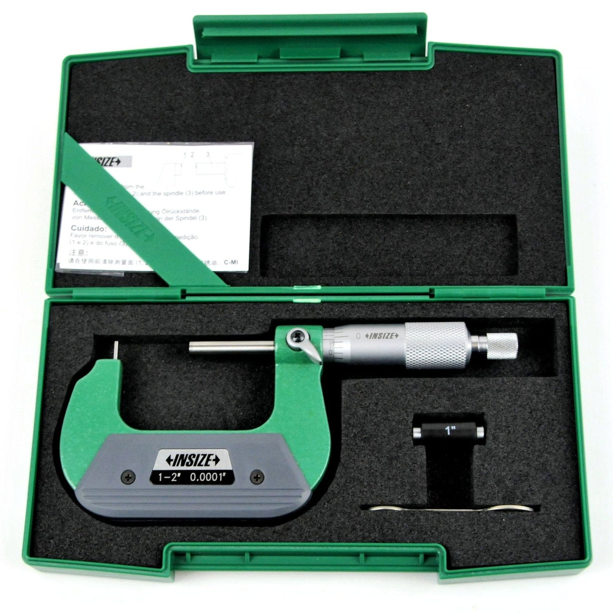 Insize Type A Cylindrical Anvil Micrometer 1-2" Range Series 3261-2 - Twin Eagle Imports