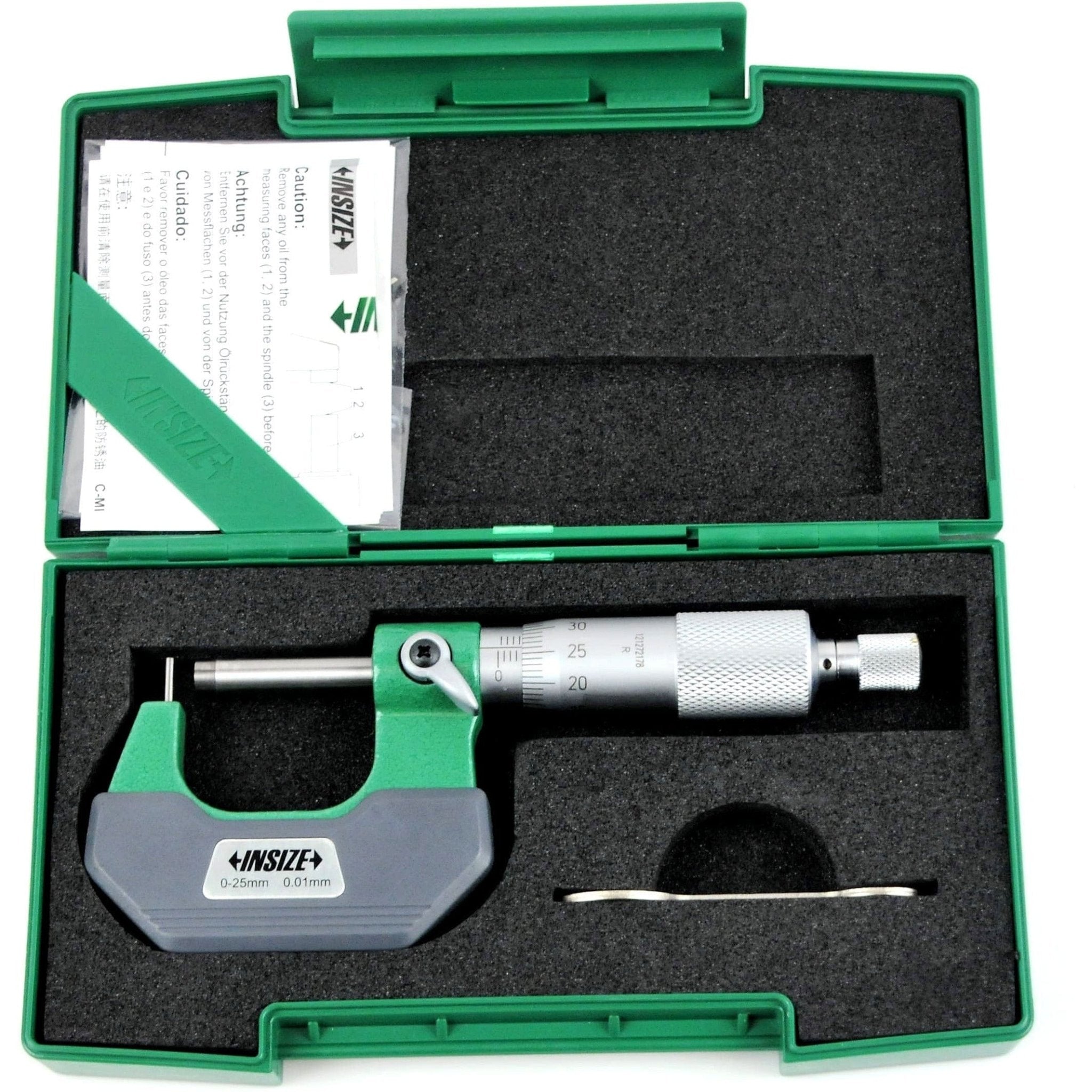 Insize Type A Cylindrical Anvil Tube Micrometer 0-25mm Range Series 3261-25A - Twin Eagle Imports