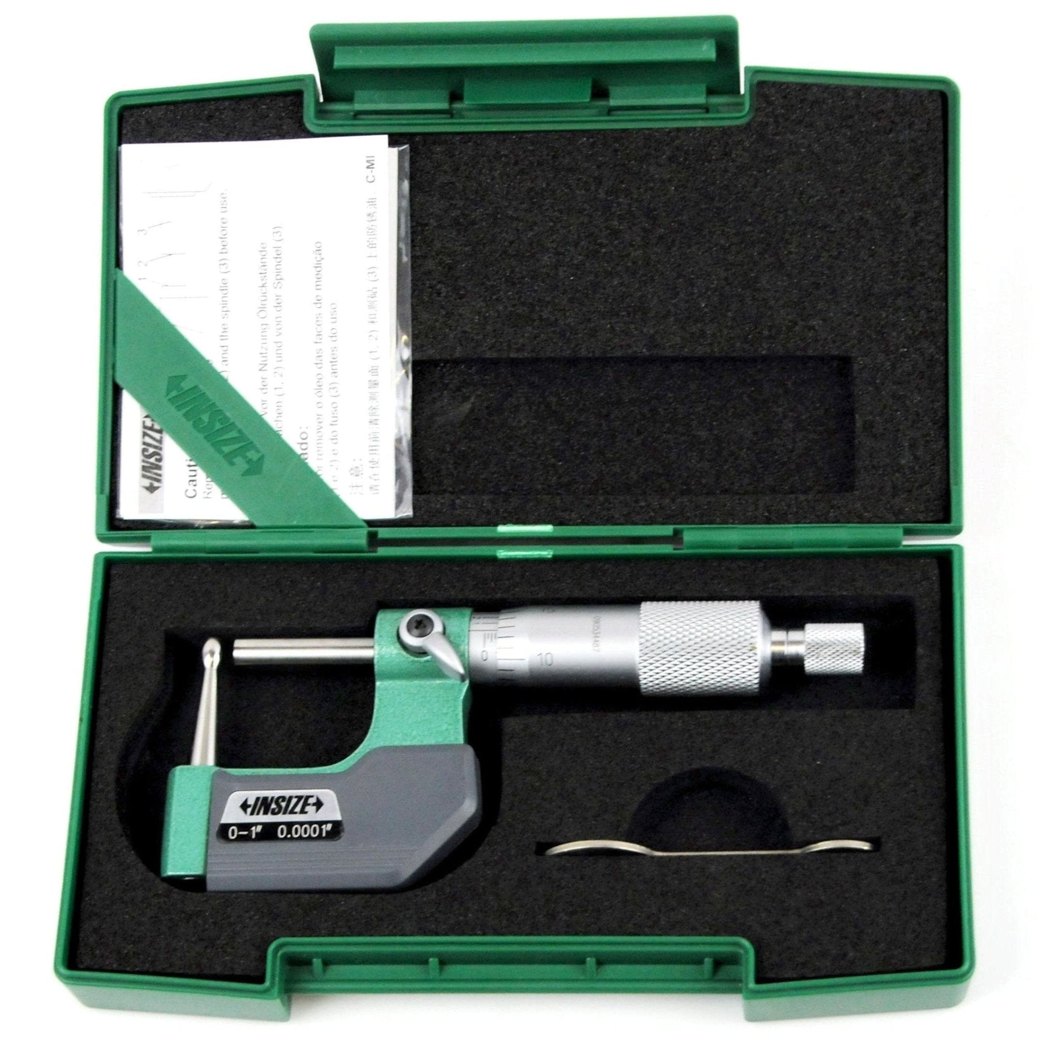 Insize Type C Cylindrical Anvil Micrometer 0-1" Range Series 3261-1C - Twin Eagle Imports