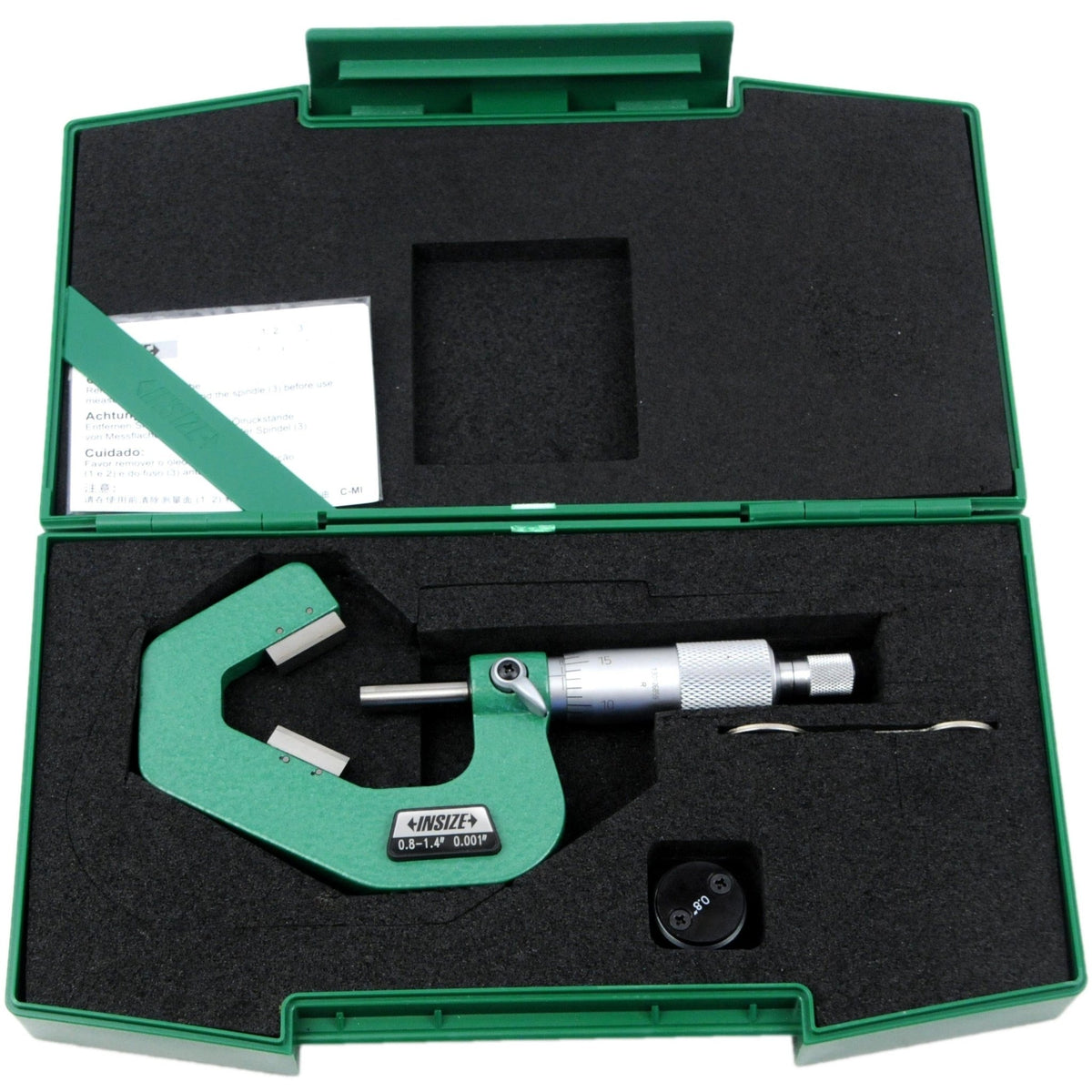 Insize V Shape Anvil Micrometer 0.8-1.4" Range Series 3290-143 - Twin Eagle Imports