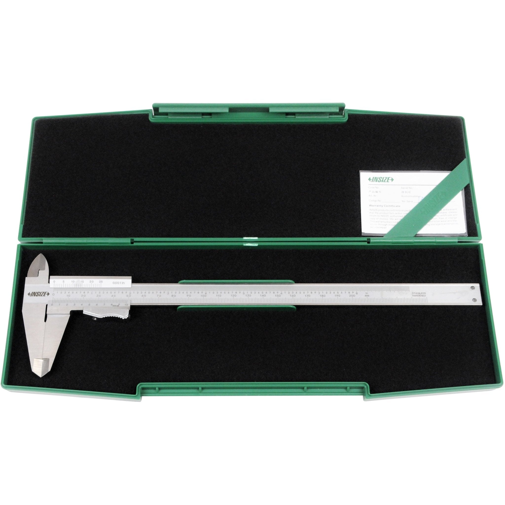 Insize Vernier Caliper 0-200mm/0-8" x 0.02mm Range Series 1223-2002 - Twin Eagle Imports