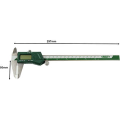 Insize Digital Caliper With Ceramic Tipped Jaws 0-200mm/0-8" Range Series 1193-200