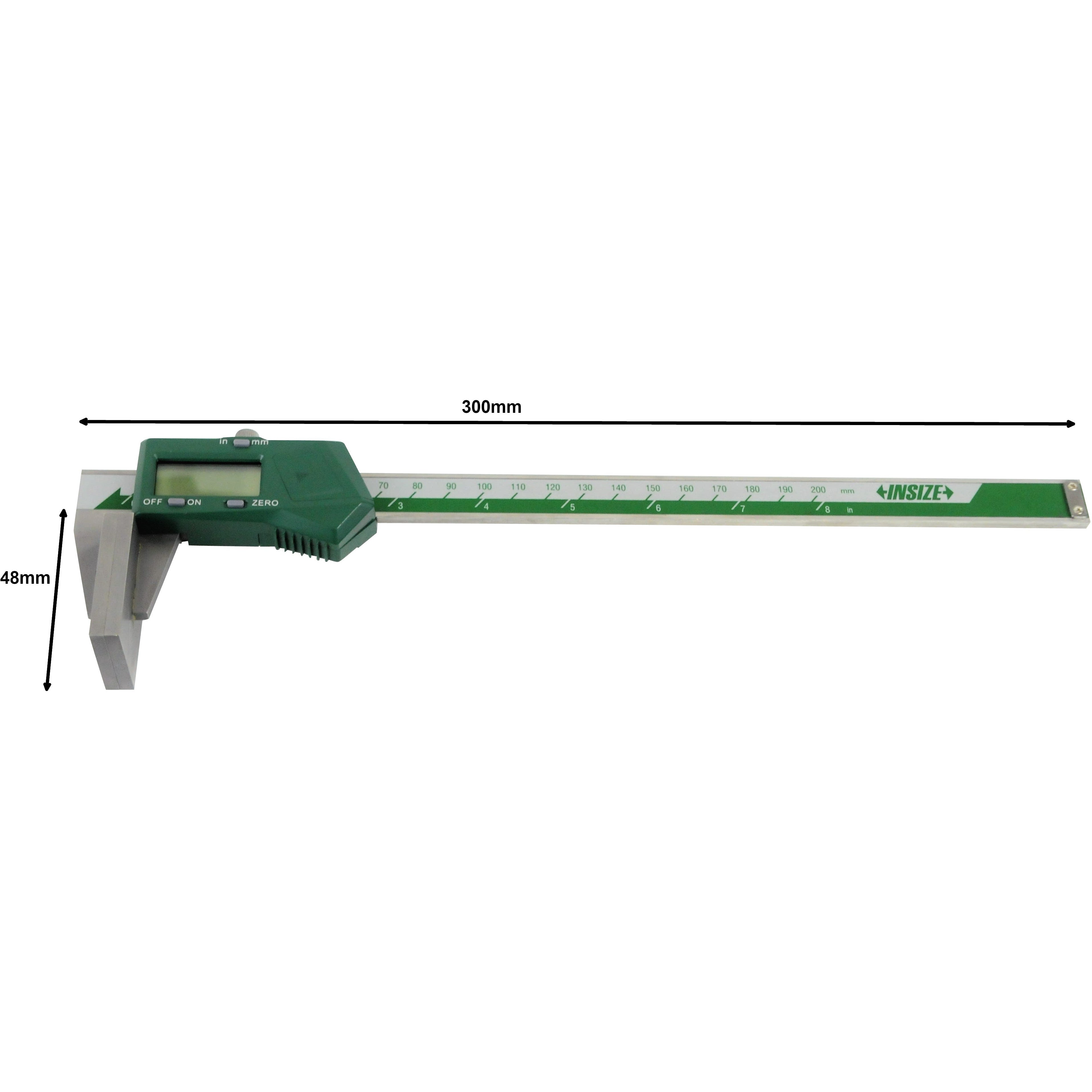 Insize Large Face Digital Caliper 0-200mm/0-8" Range Series 1172-200