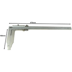 Insize Long Jaw Vernier Caliper 0-300mm/0-12" Range Series 1215-322