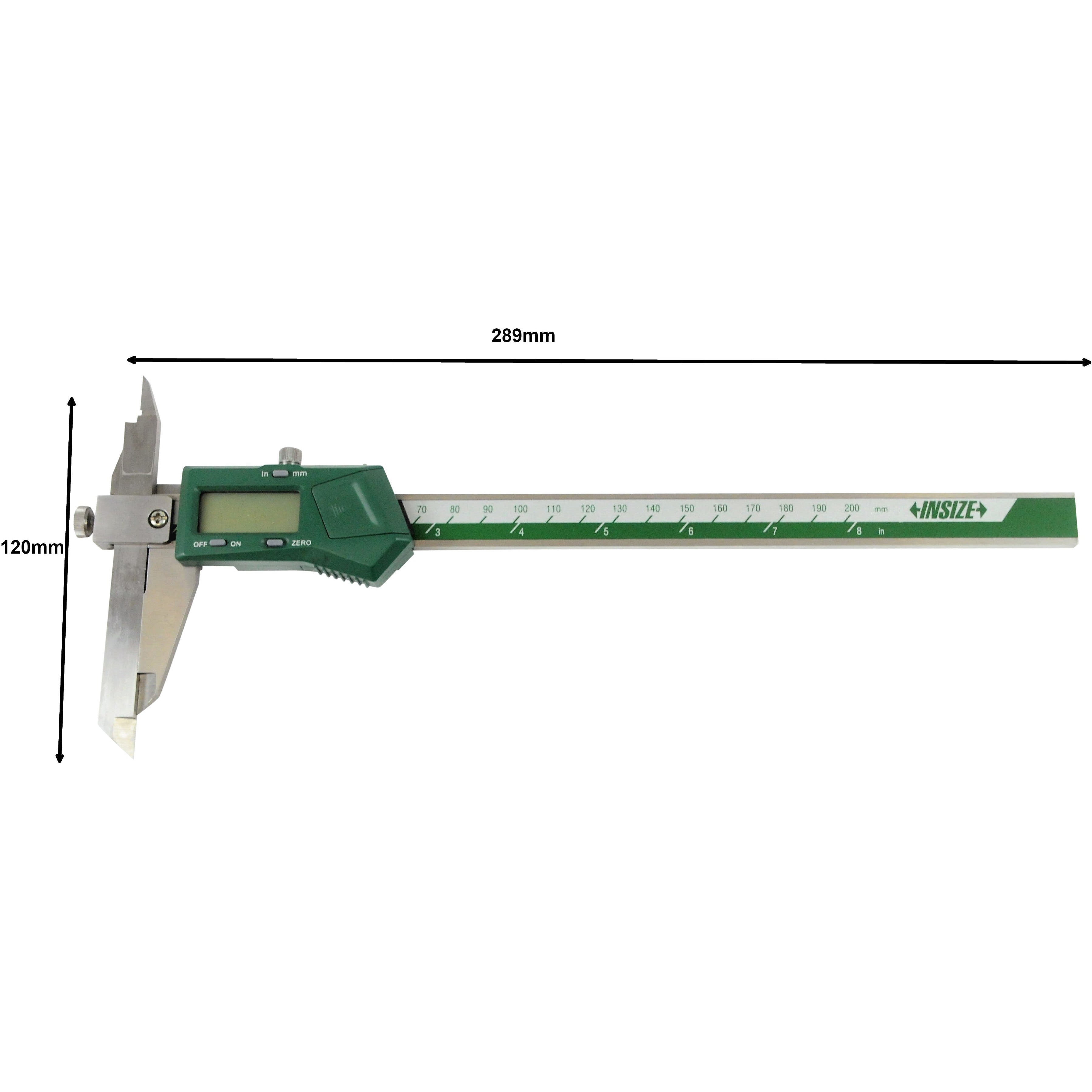 Insize Digital Offset Caliper 0-200mm/0-8" Range Series 1186-200A