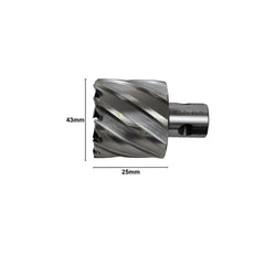 43x25 mm HSS Annular Broach Cutter ; Magnetic Drill. ; Rotabroach ; Universal Shank