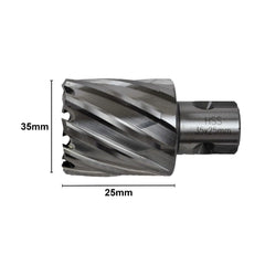 35x25 mm HSS Annular Broach Cutter ; Magnetic Drill. ; Rotabroach ; Universal Shank