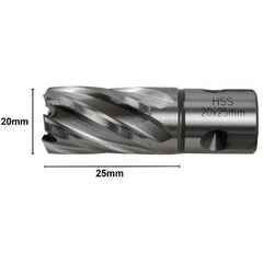 20 x 25mm HSS Annular Broach Cutter ; Rotabroach Magnetic Drill. ; Universal Shank